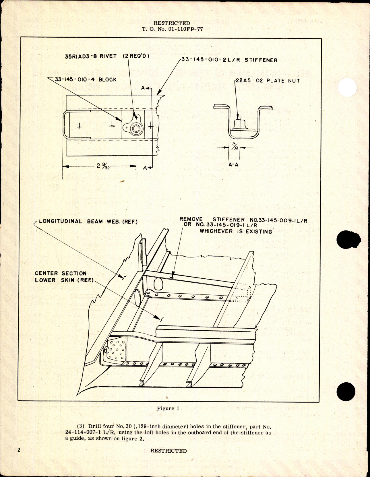 Sample page 2 from AirCorps Library document: Permanent Adjustable Sway Bracing on Wing Center