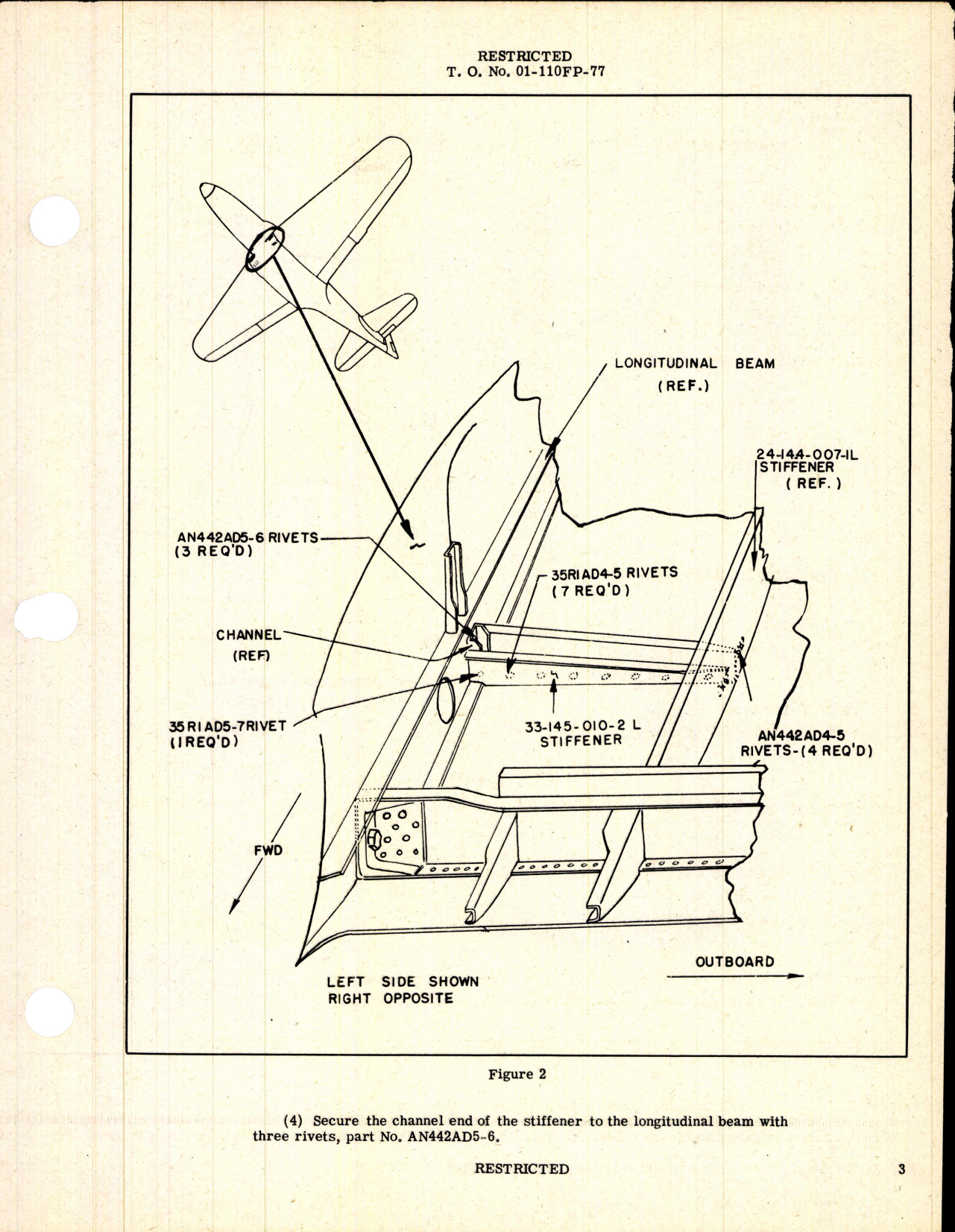 Sample page 3 from AirCorps Library document: Permanent Adjustable Sway Bracing on Wing Center