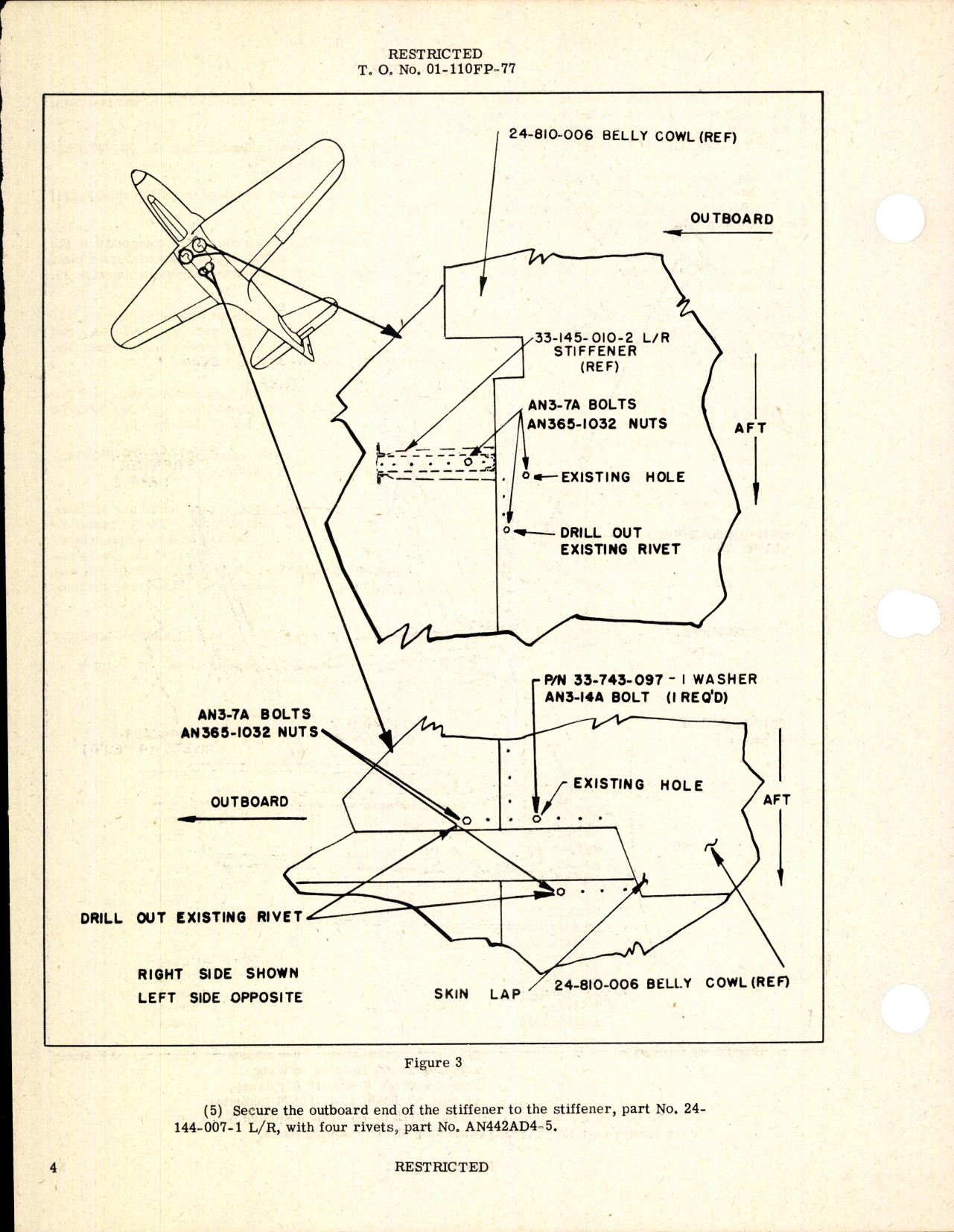Sample page 4 from AirCorps Library document: Permanent Adjustable Sway Bracing on Wing Center