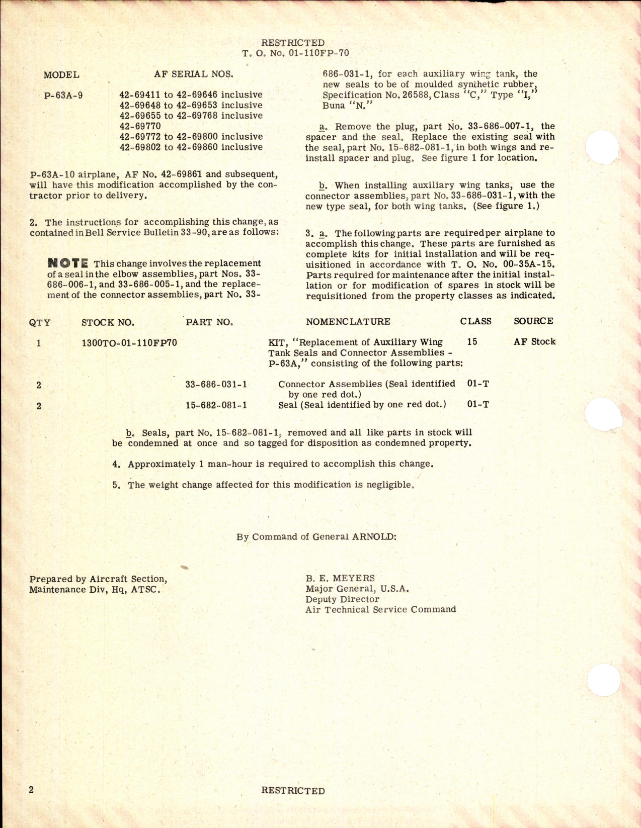 Sample page 2 from AirCorps Library document: Replacing Auxiliary Wing Tank Seals & Connector Assemblies