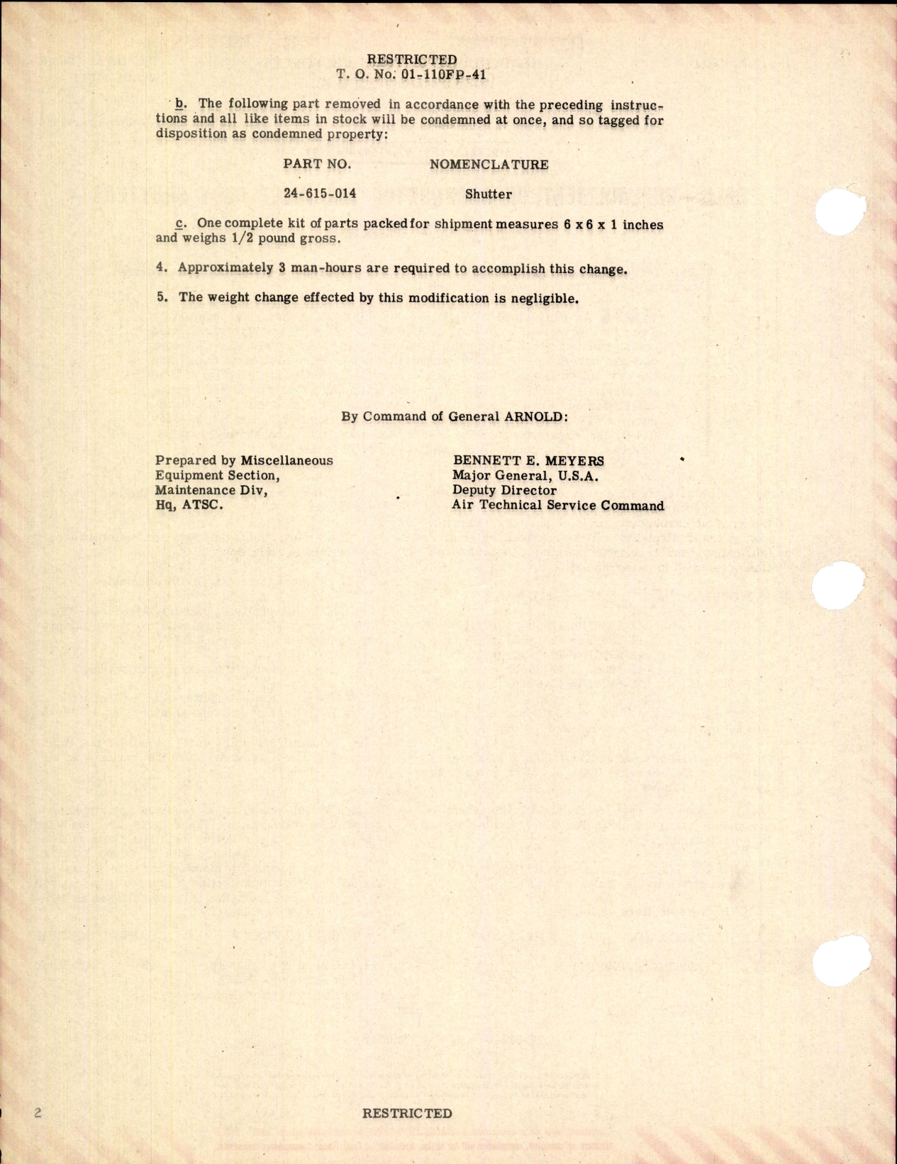 Sample page 2 from AirCorps Library document: Replacement of Carburetor Air Inlet Duct Shutters