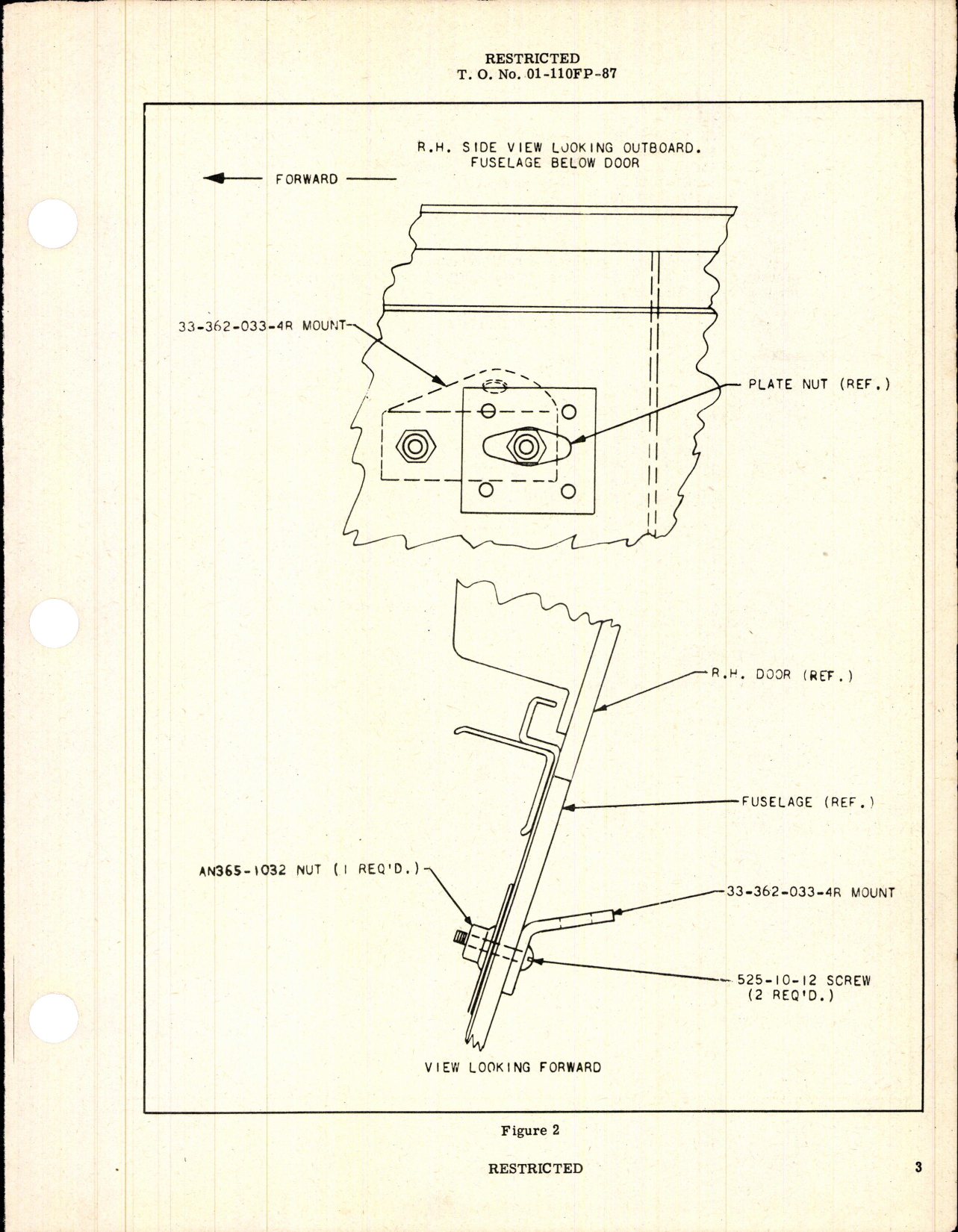 Sample page 3 from AirCorps Library document: Replacement of Cabing Door Stop for RP-63A