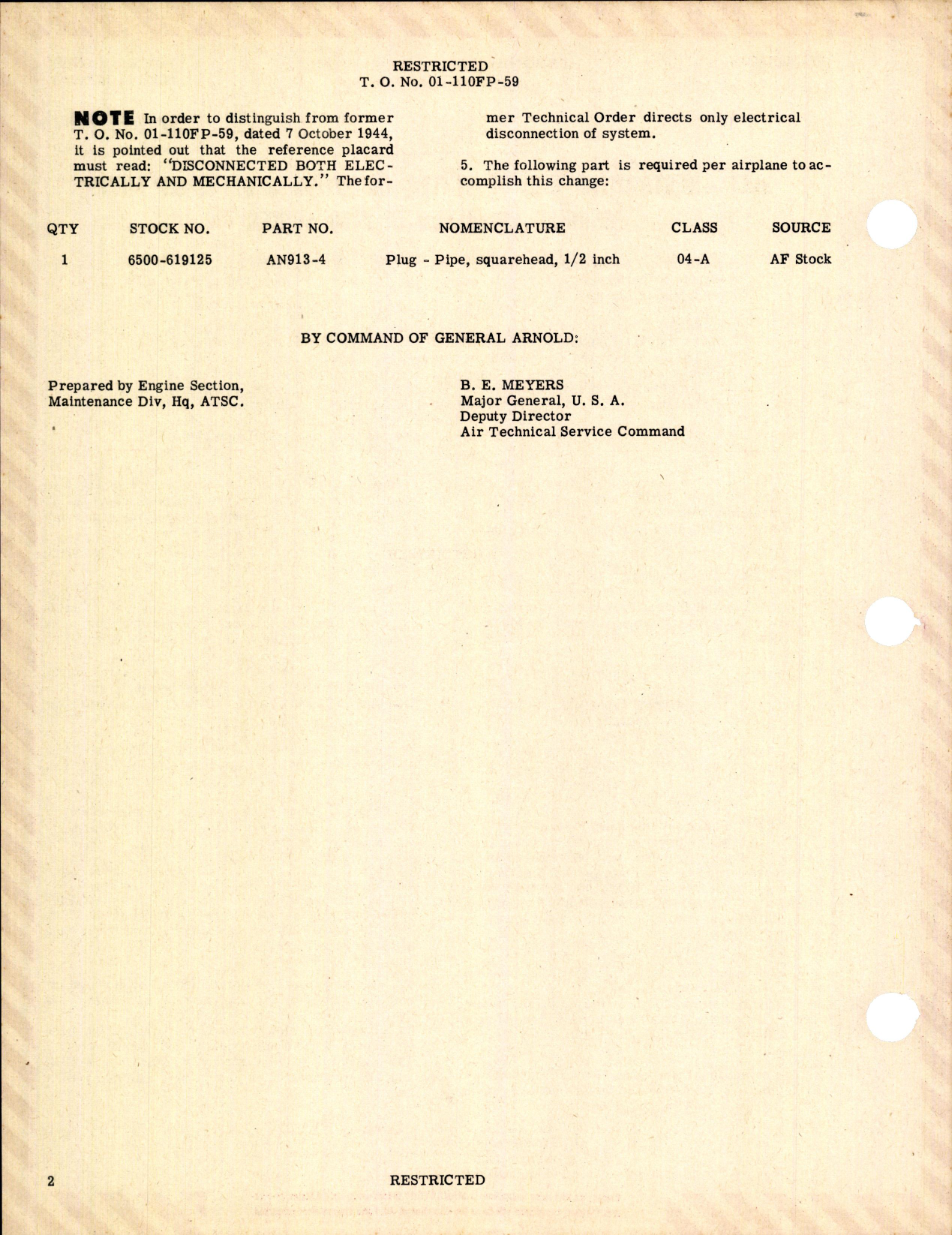 Sample page 2 from AirCorps Library document: Restricting Use of Water Injection System on V-1710 Engines