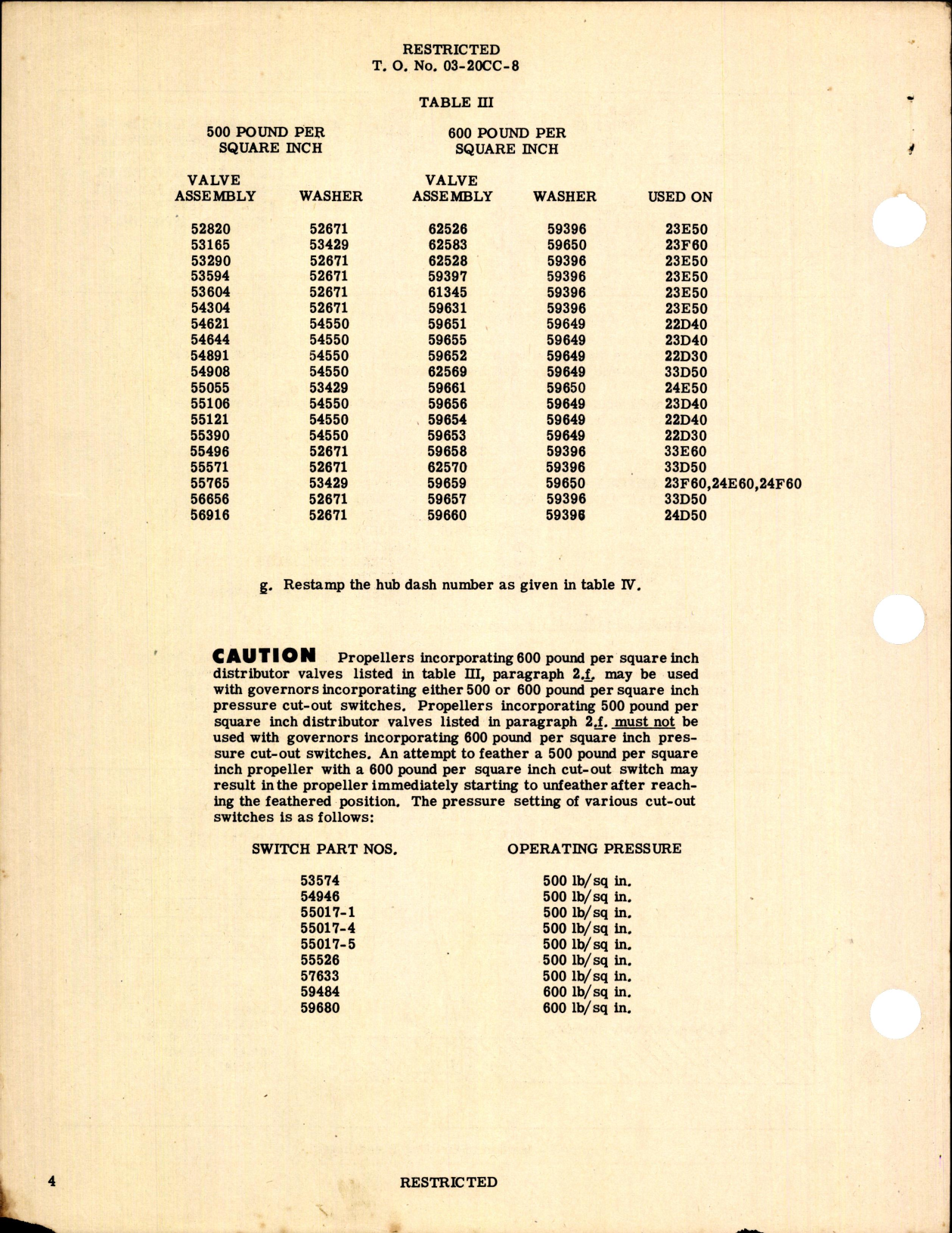 Sample page 4 from AirCorps Library document: Modification of Hydromatic Propellers