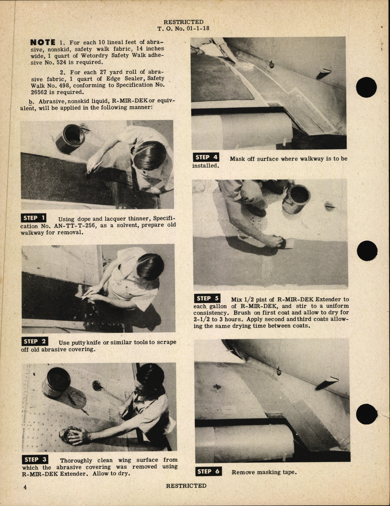 Sample page 4 from AirCorps Library document: General - Installation and Replacement of Abrasive Nonskid Surfaces