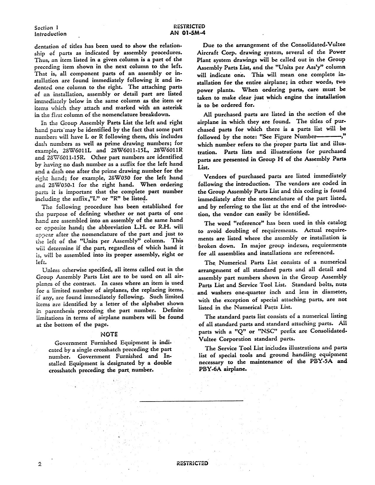 Sample page 6 from AirCorps Library document: Parts Catalog for OA-10, PBY-5A, and PBY-6A