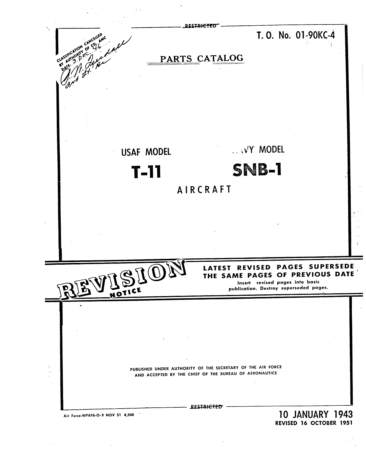 Sample page 1 from AirCorps Library document: Parts Catalog - AT-11