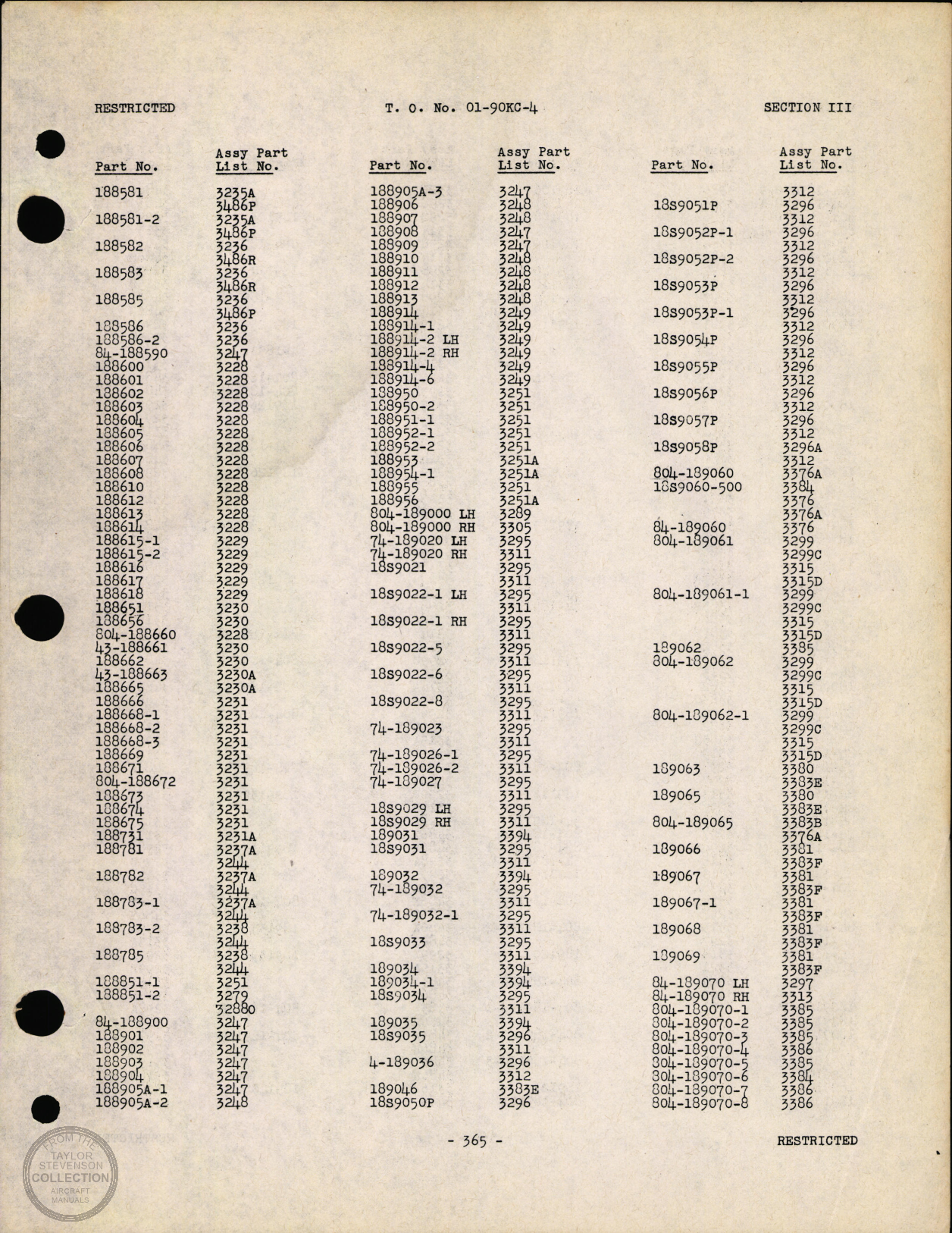 Sample page 309 from AirCorps Library document: Parts Catalog - AT-11