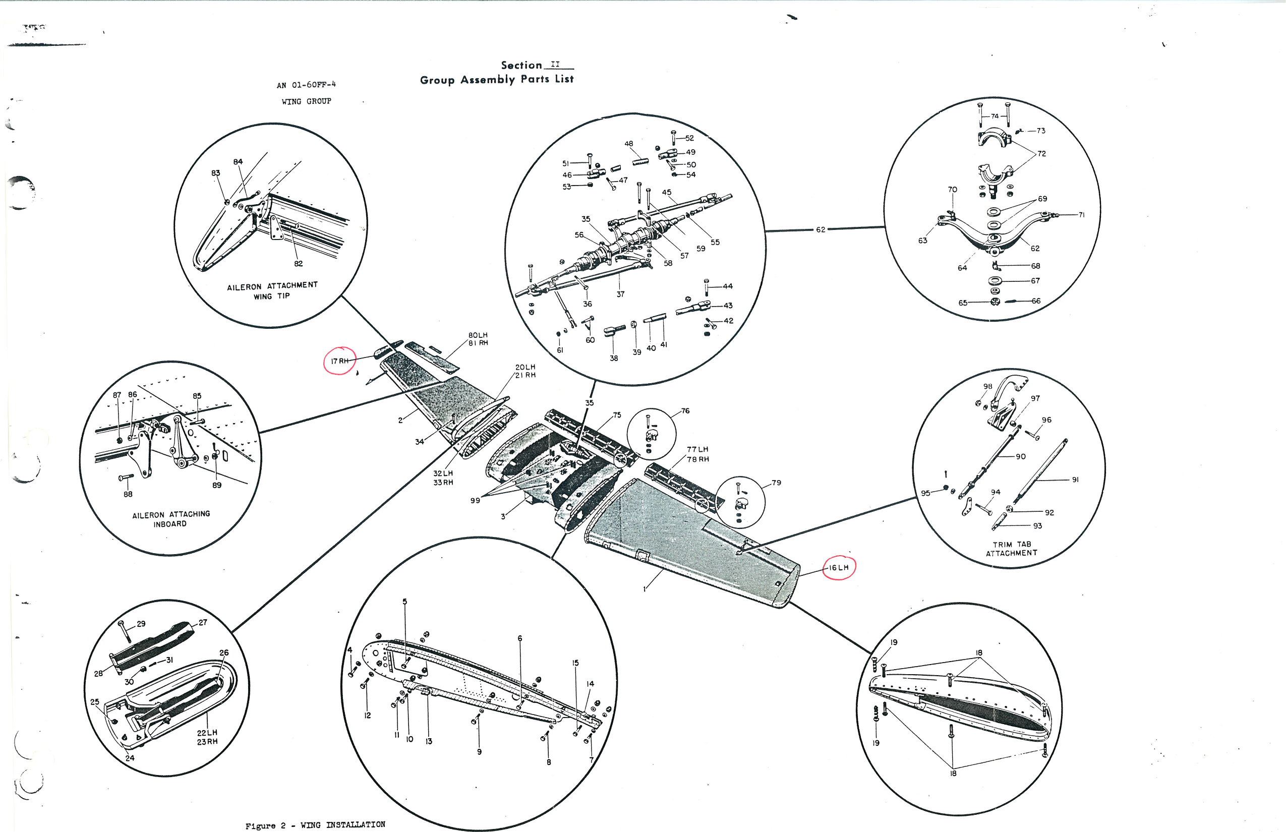 Sample page 17 from AirCorps Library document: Parts Catalog - T-6D, T-6F, SNJ-5, SNJ-6
