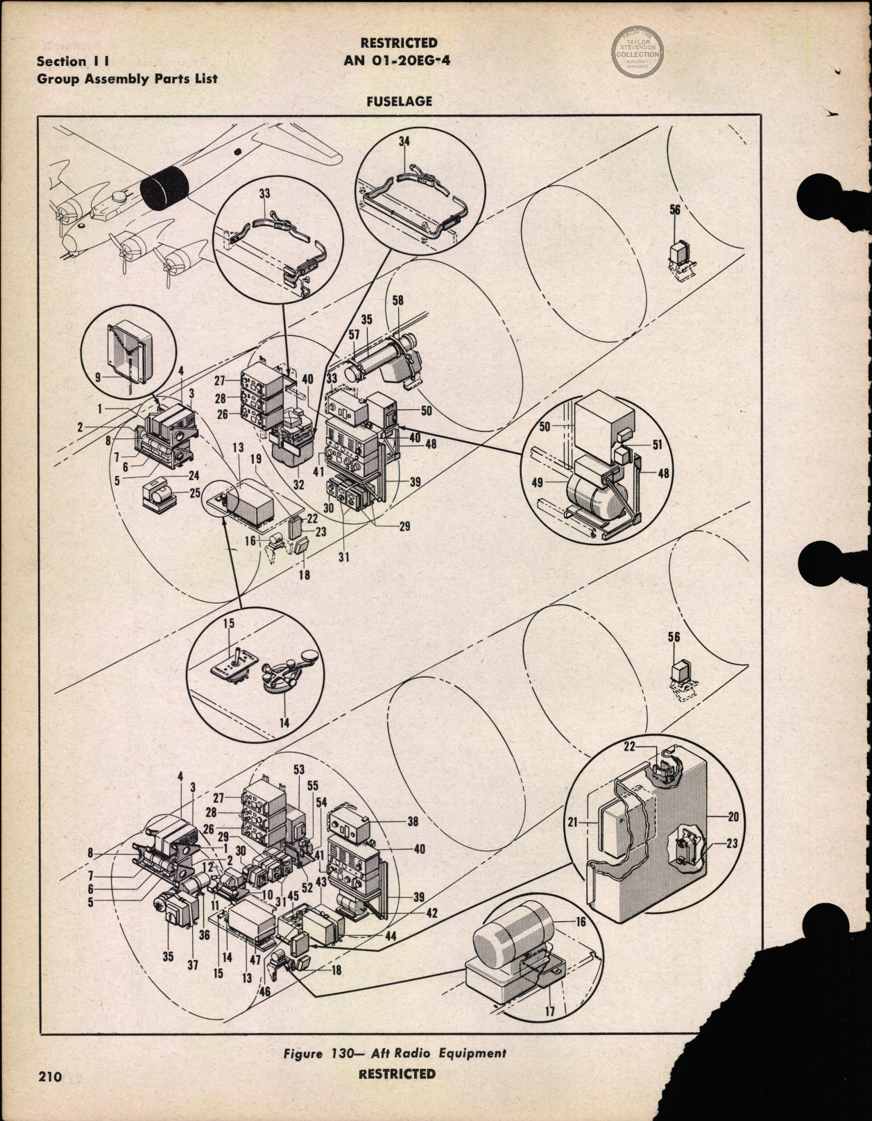 Sample page 216 from AirCorps Library document: Parts Catalog - B-17