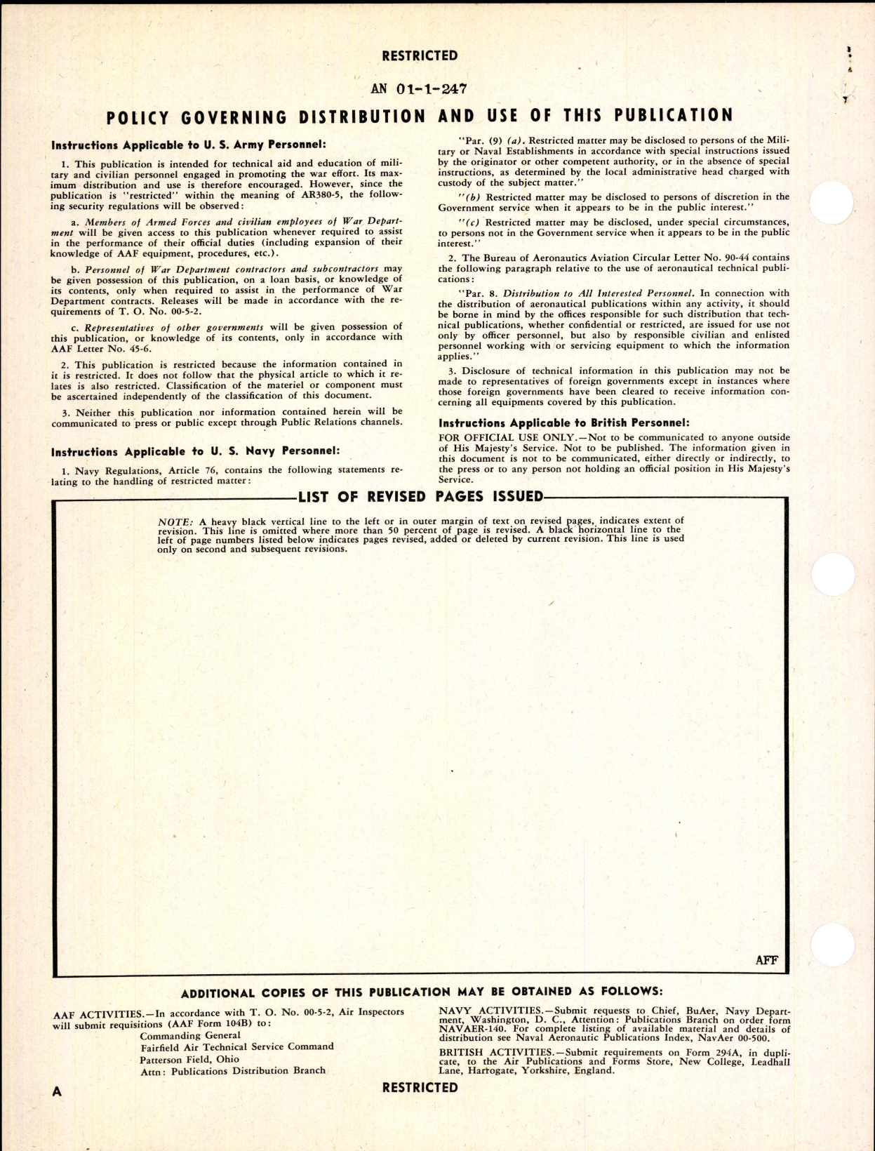 Sample page 2 from AirCorps Library document: Parts Catalog for Manifold Exhaust Systems