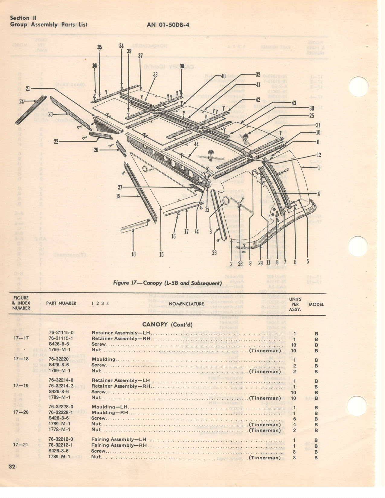 Sample page 36 from AirCorps Library document: Parts Catalog - L-5, OY-1, OY-2