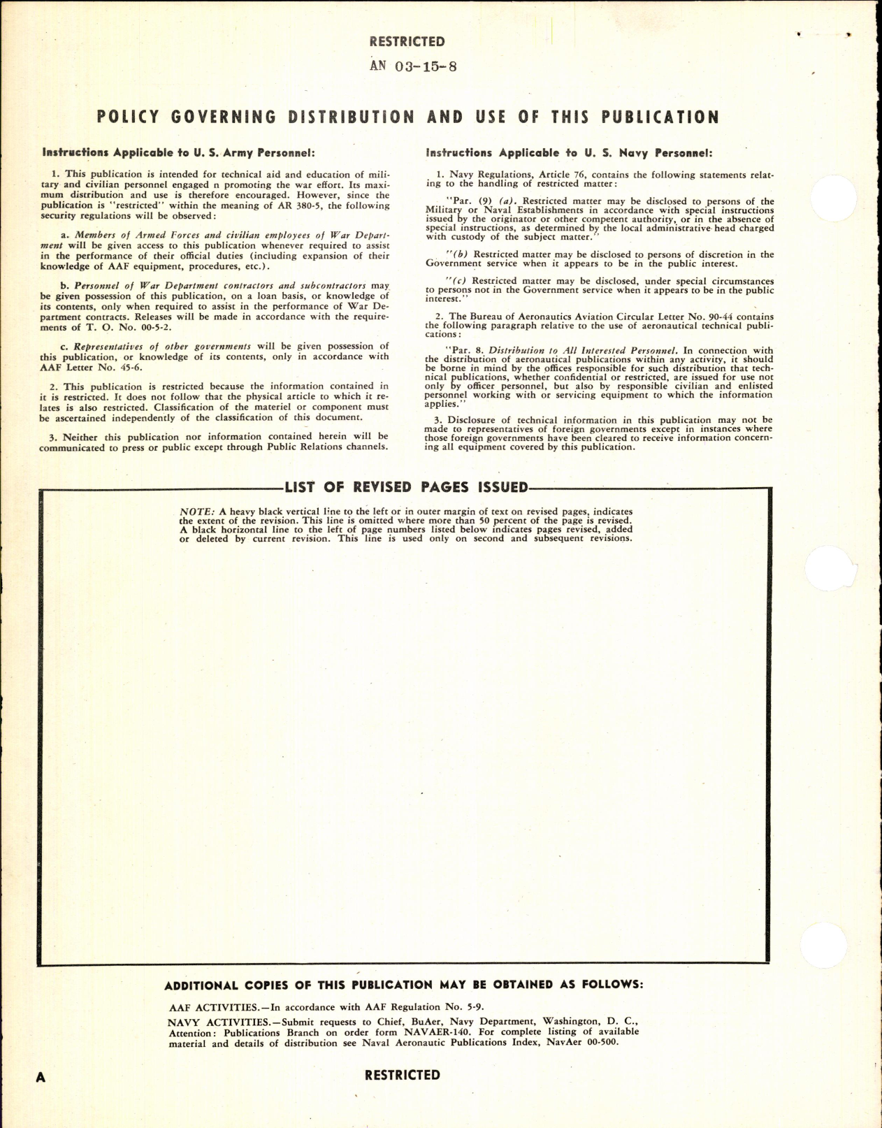 Sample page 2 from AirCorps Library document: Parts Catalog for Oil Coolers and Control Valves