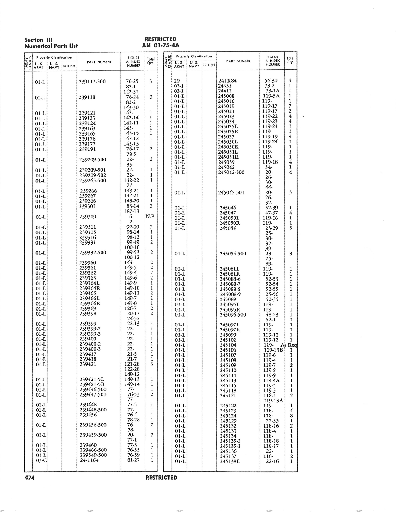 Sample page 480 from AirCorps Library document: Airplane Parts Catalog - P-38H, P-38J, F-5B - Sept 1944