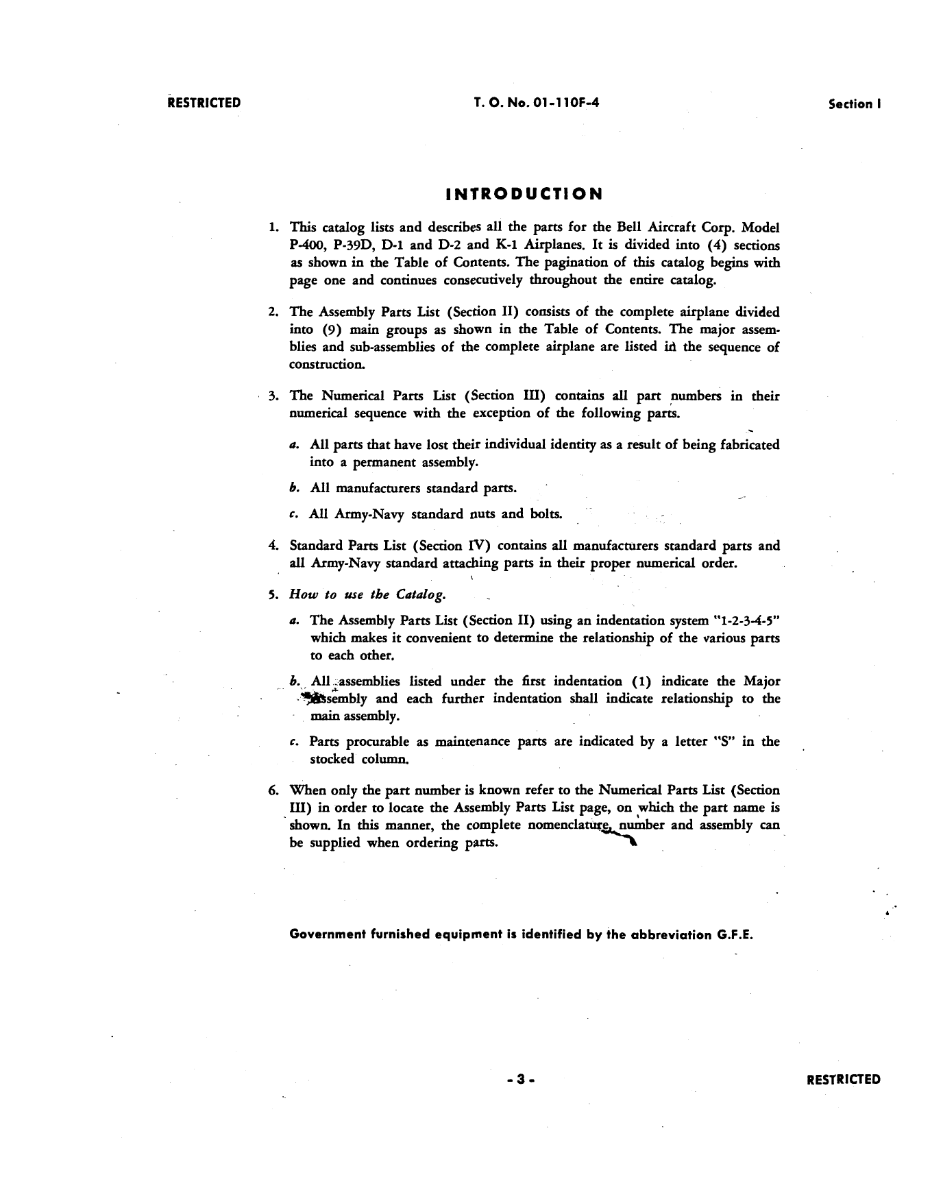 Sample page 7 from AirCorps Library document: Parts Catalog for P-400, P-93D, D-1, D-2 and K-1 Airplanes