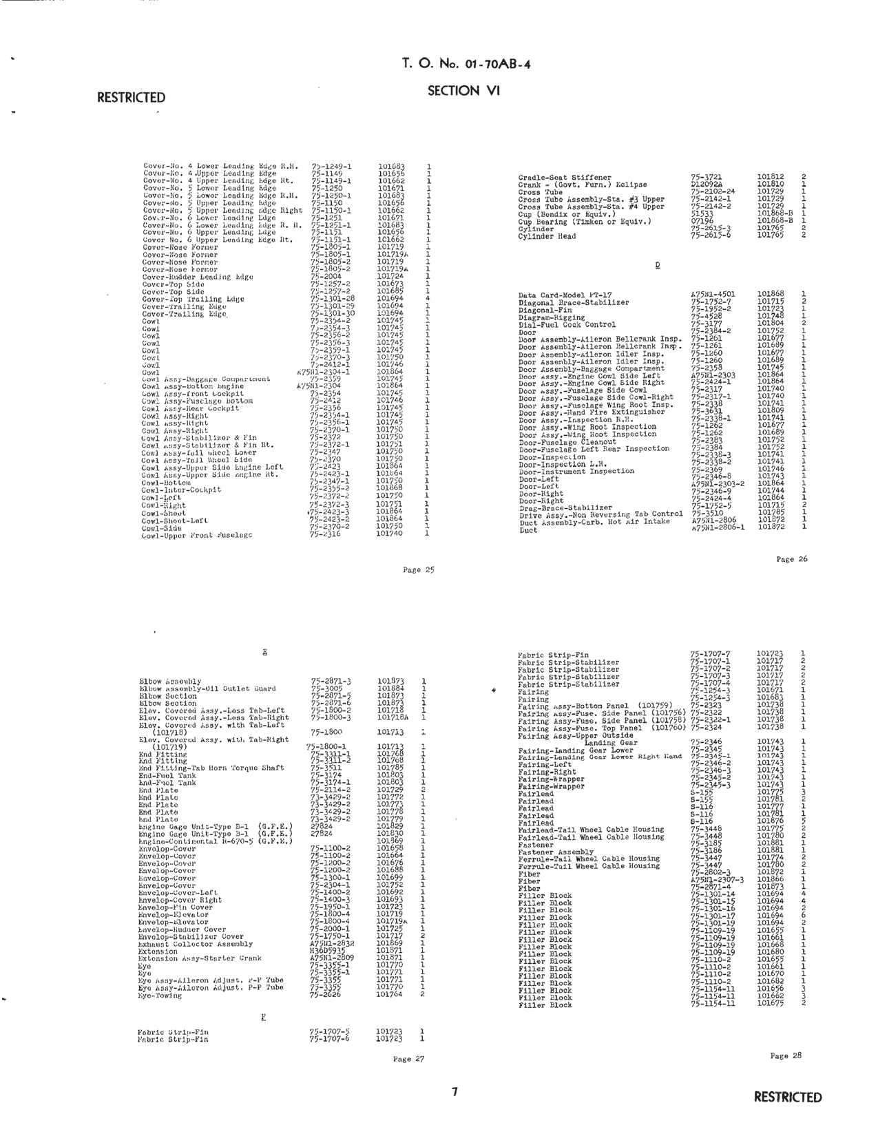 Sample page 113 from AirCorps Library document: Parts Catalog - PT-13B, PT-17, PT-18