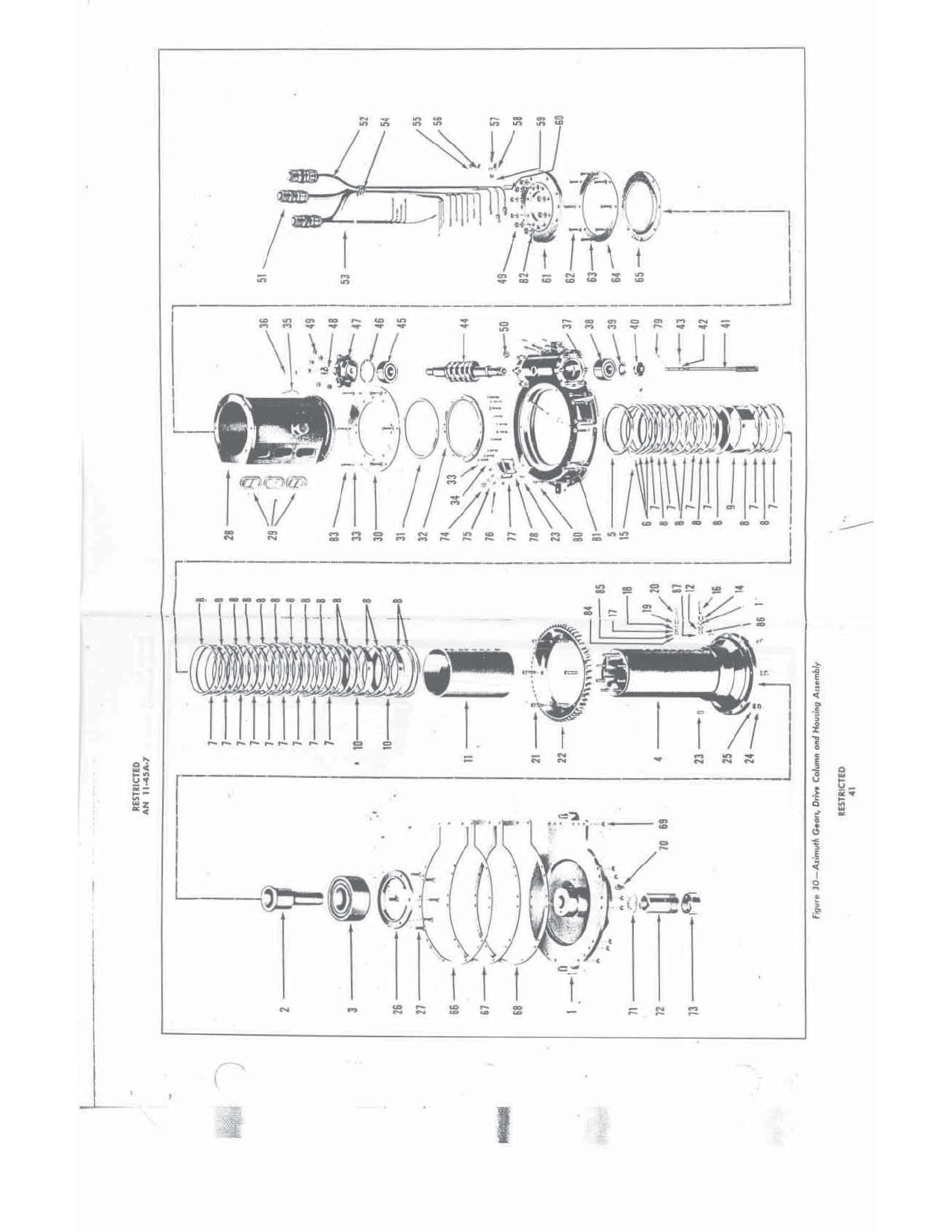 Sample page 43 from AirCorps Library document: Turret Parts Catalog - Army A-9A, Navy 250CE-3