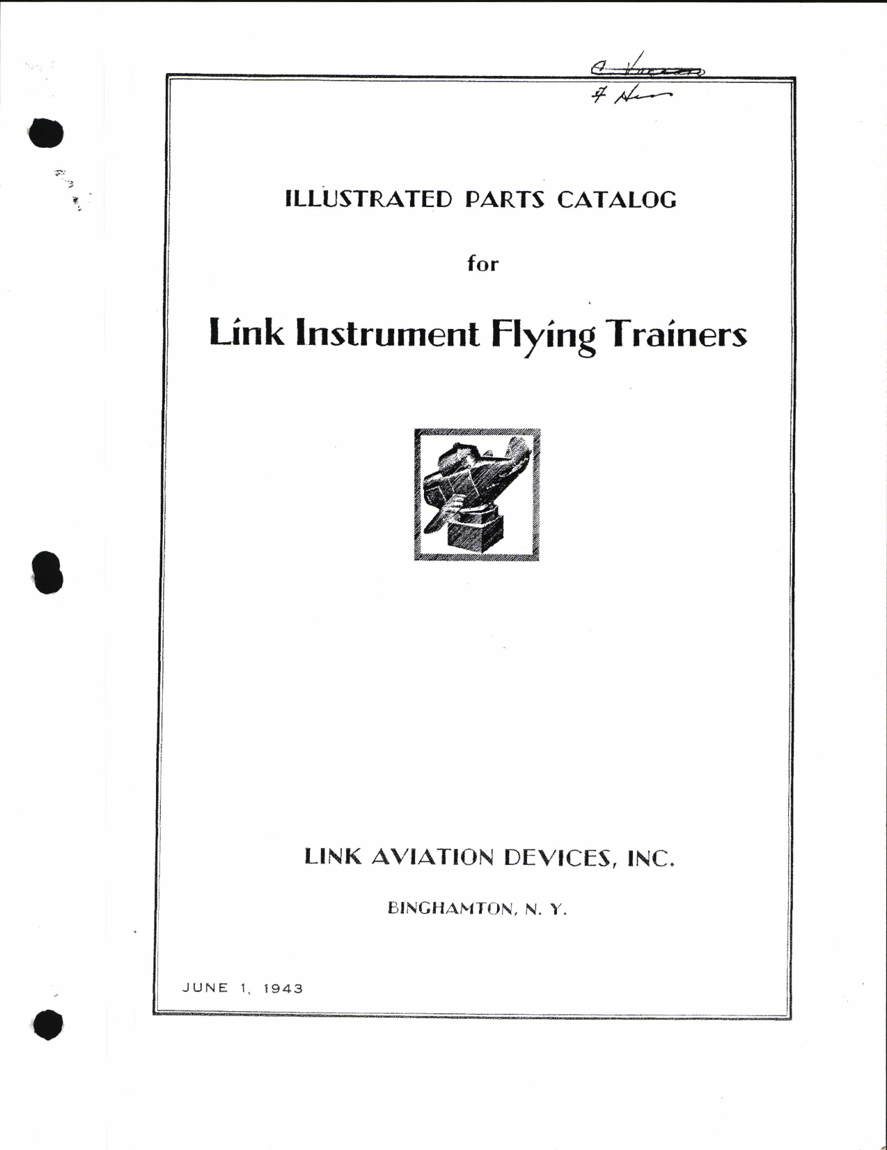 Sample page 1 from AirCorps Library document: Illustrated Parts Catalog for Link Instrument Flying Trainers