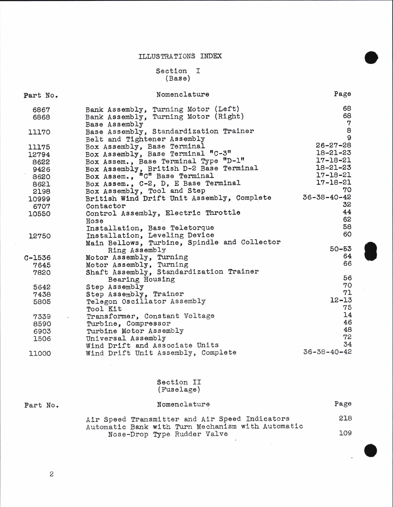 Sample page 6 from AirCorps Library document: Illustrated Parts Catalog for Link Instrument Flying Trainers