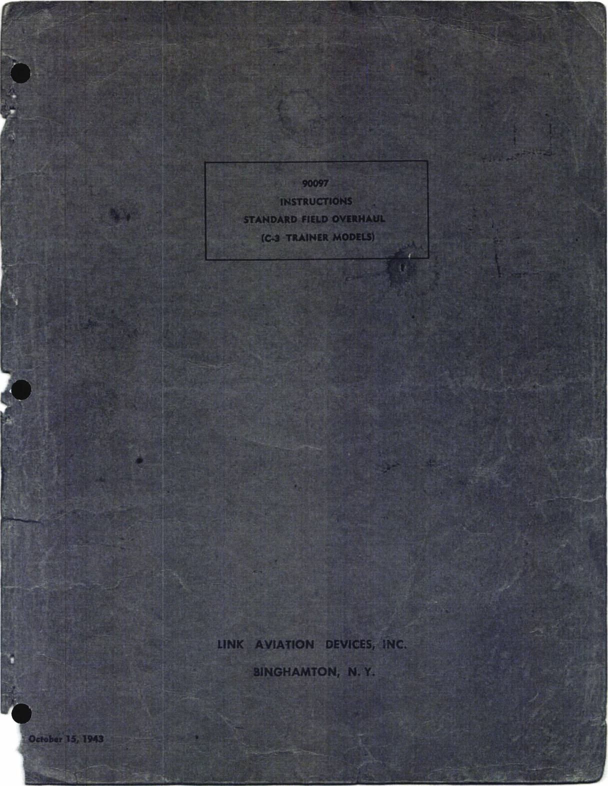 Sample page 1 from AirCorps Library document: Standard Field Overhaul Instructions for C-3 Trainer Models