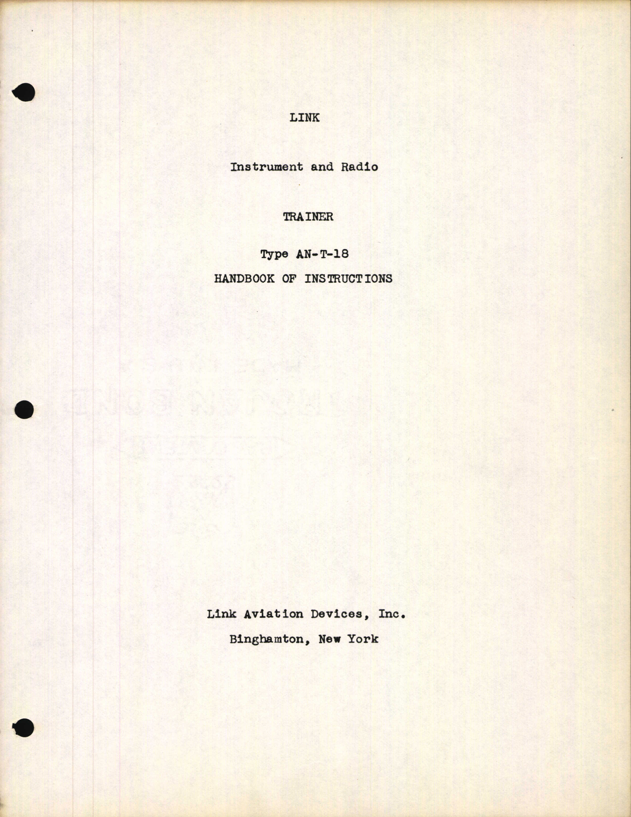 Sample page 7 from AirCorps Library document: Handbook of Instructions for Link Instrument and Radio Trainer Type AN-T-18