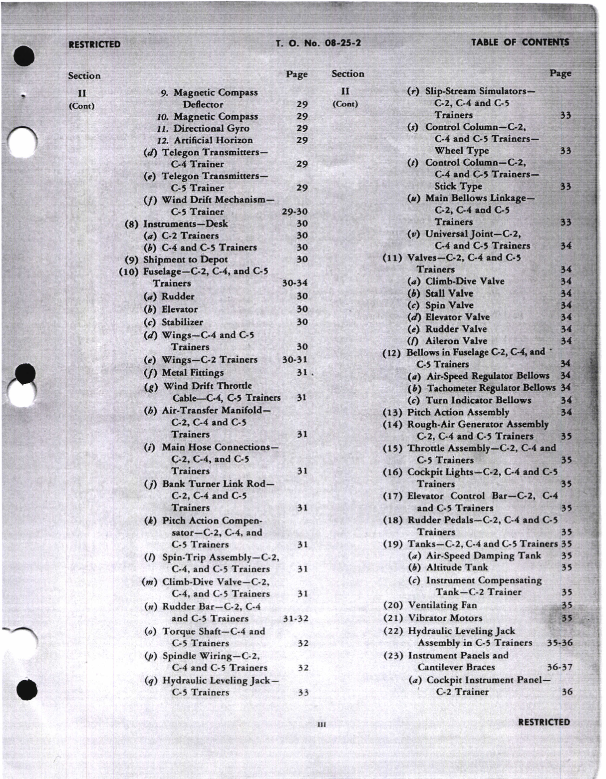 Sample page 5 from AirCorps Library document: Handbook of Overhaul Instructions for Instrument Flying Trainers Type C-2, C-3, C-4, and C-5