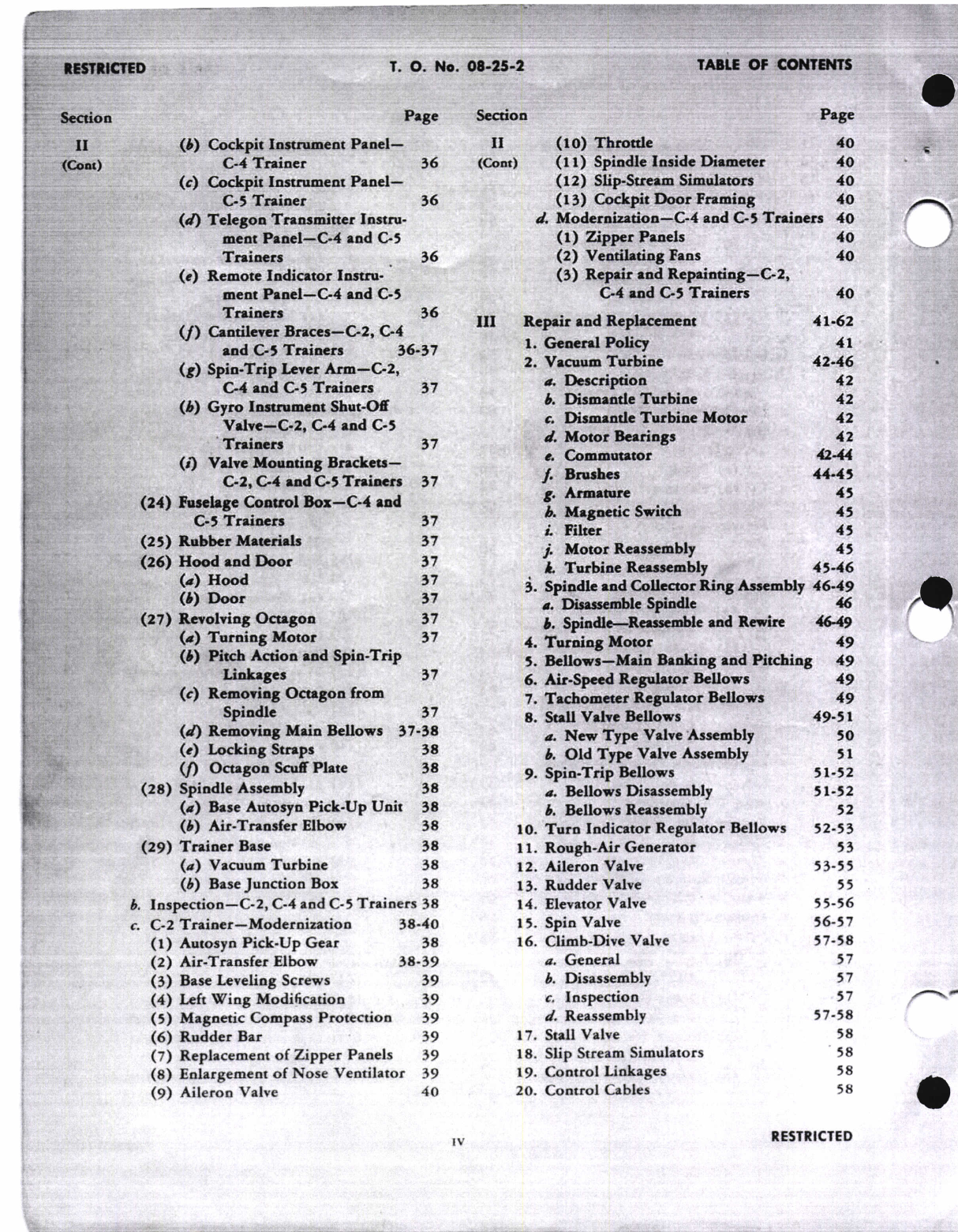 Sample page 6 from AirCorps Library document: Handbook of Overhaul Instructions for Instrument Flying Trainers Type C-2, C-3, C-4, and C-5