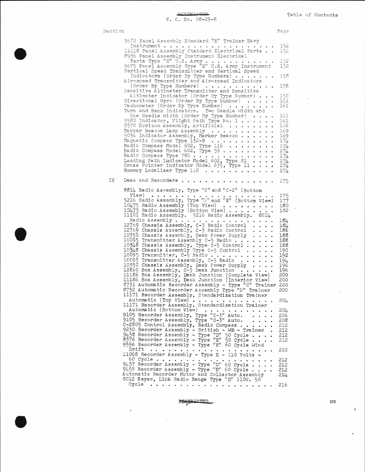 Sample page 5 from AirCorps Library document: Interchangeable Parts Catalog for Instrument Flying Trainers