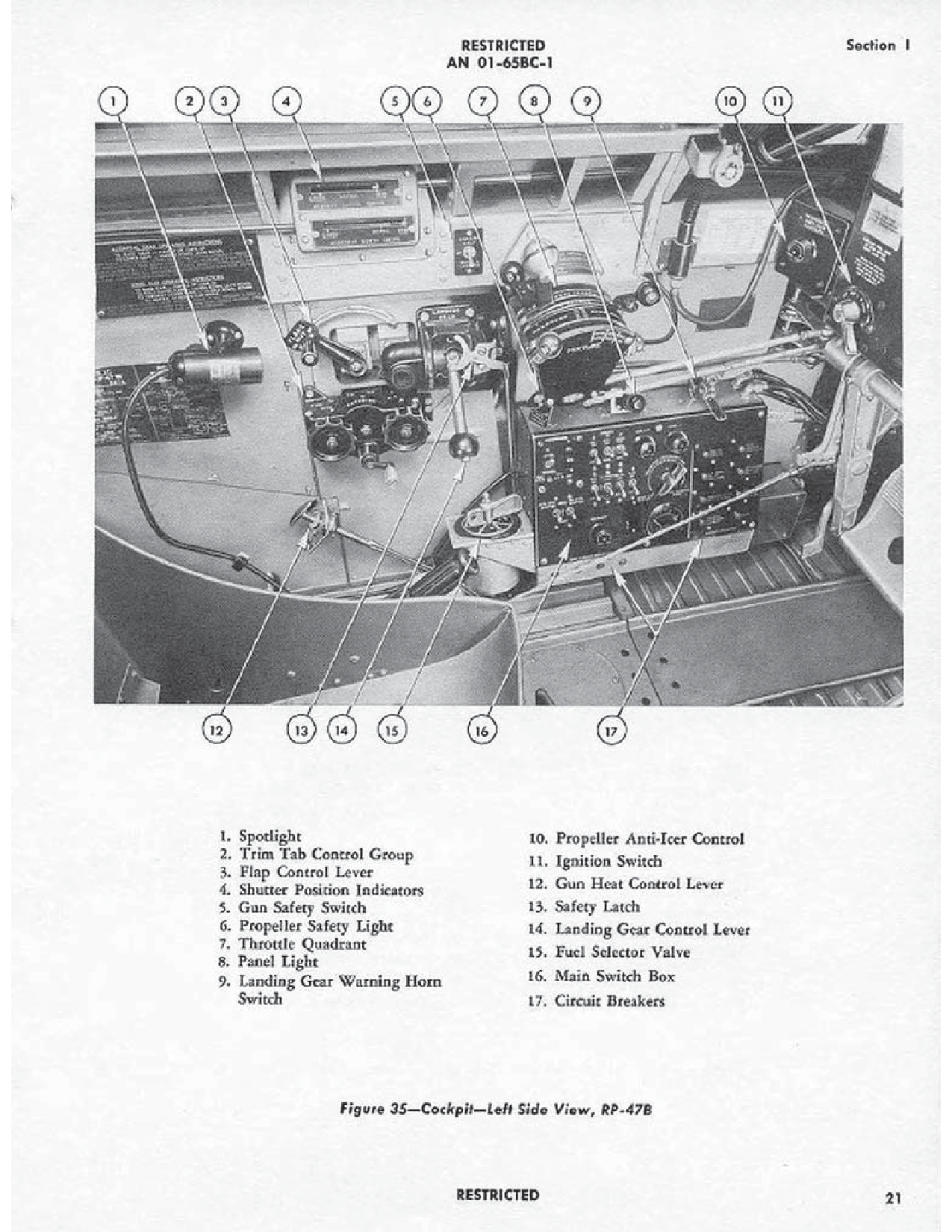 Sample page 25 from AirCorps Library document: Pilot's Flight Operating Instructions - P-47B, P-47C, P-47D, P-47G