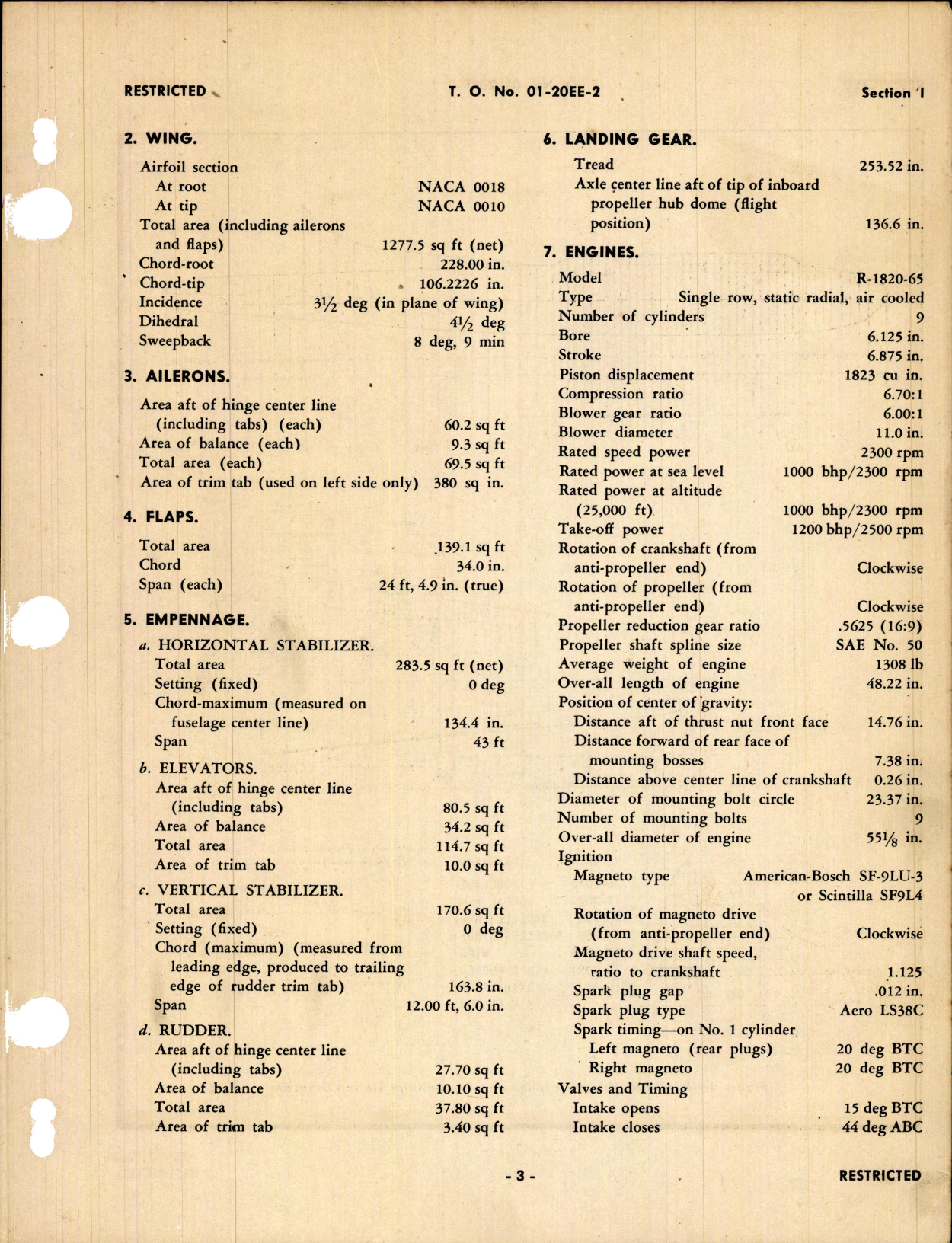 Sample page 7 from AirCorps Library document: Erection and Maintenance Instructions for the B-17E Airplane