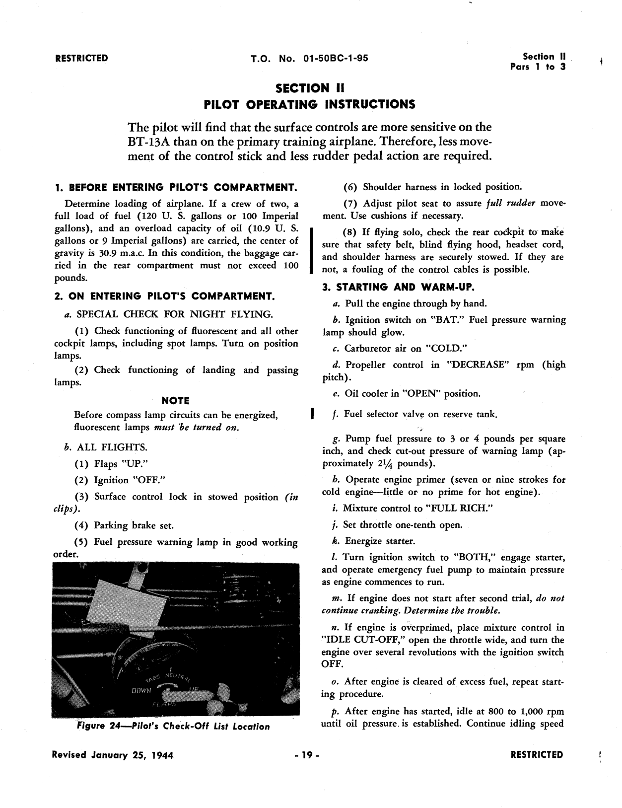 Sample page 24 from AirCorps Library document: Pilot's Handbook - BT-13