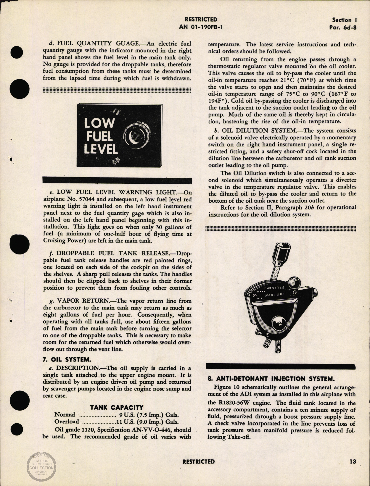 Sample page 19 from AirCorps Library document: Pilots Flight Operating Instructions - FM-2 Wildcat