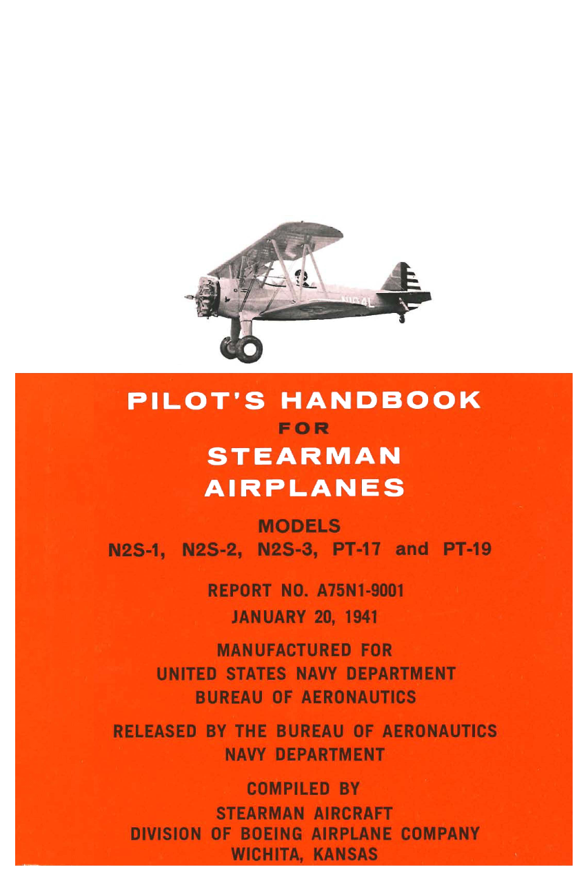Sample page 1 from AirCorps Library document: Pilot's Handbook - Stearman
