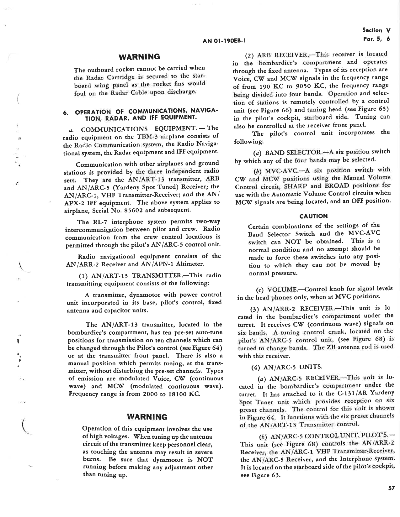 Sample page 66 from AirCorps Library document: Pilot's Handbook - TBM-3