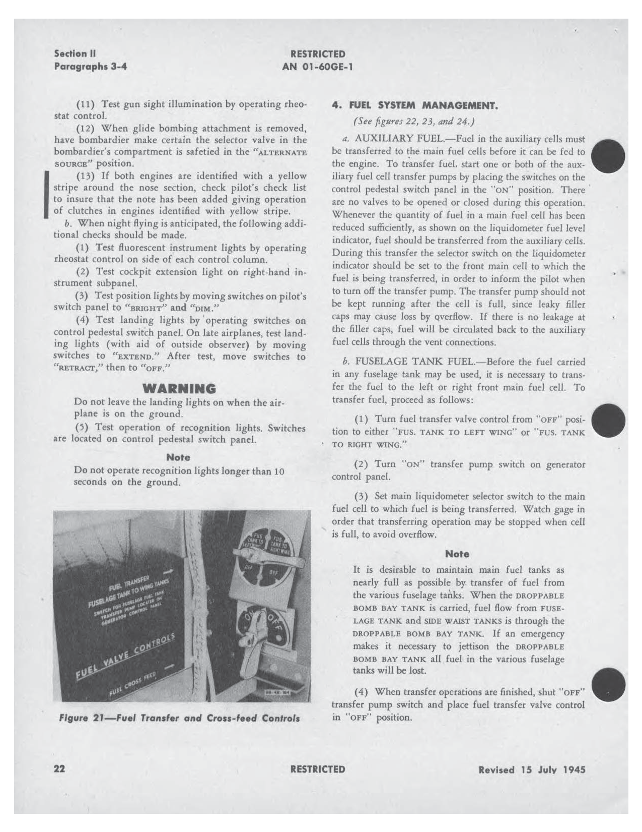 Sample page 28 from AirCorps Library document: Pilot's Flight Operating Instructions - B-25J, PBJ-1J - 1945