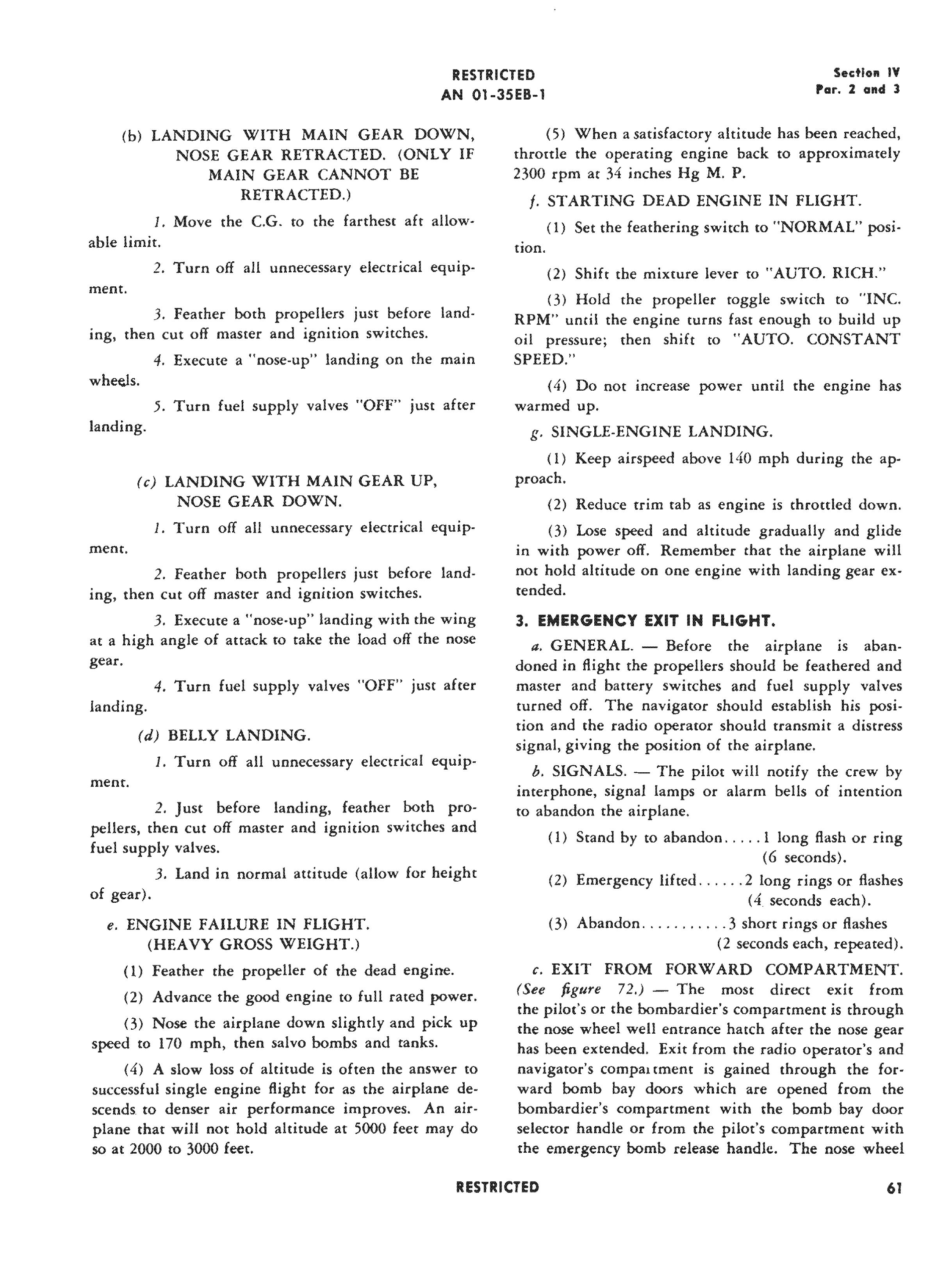 Sample page 63 from AirCorps Library document: Pilot's Flight Operating Instructions for B-26B-1 and -26C