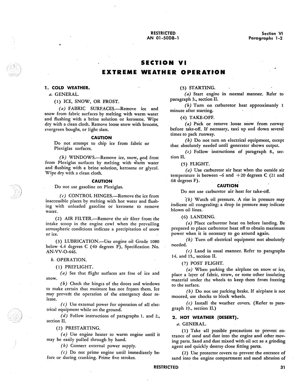 Sample page 34 from AirCorps Library document: Pilot's Flight Operating Instructions - L-5 OY-1