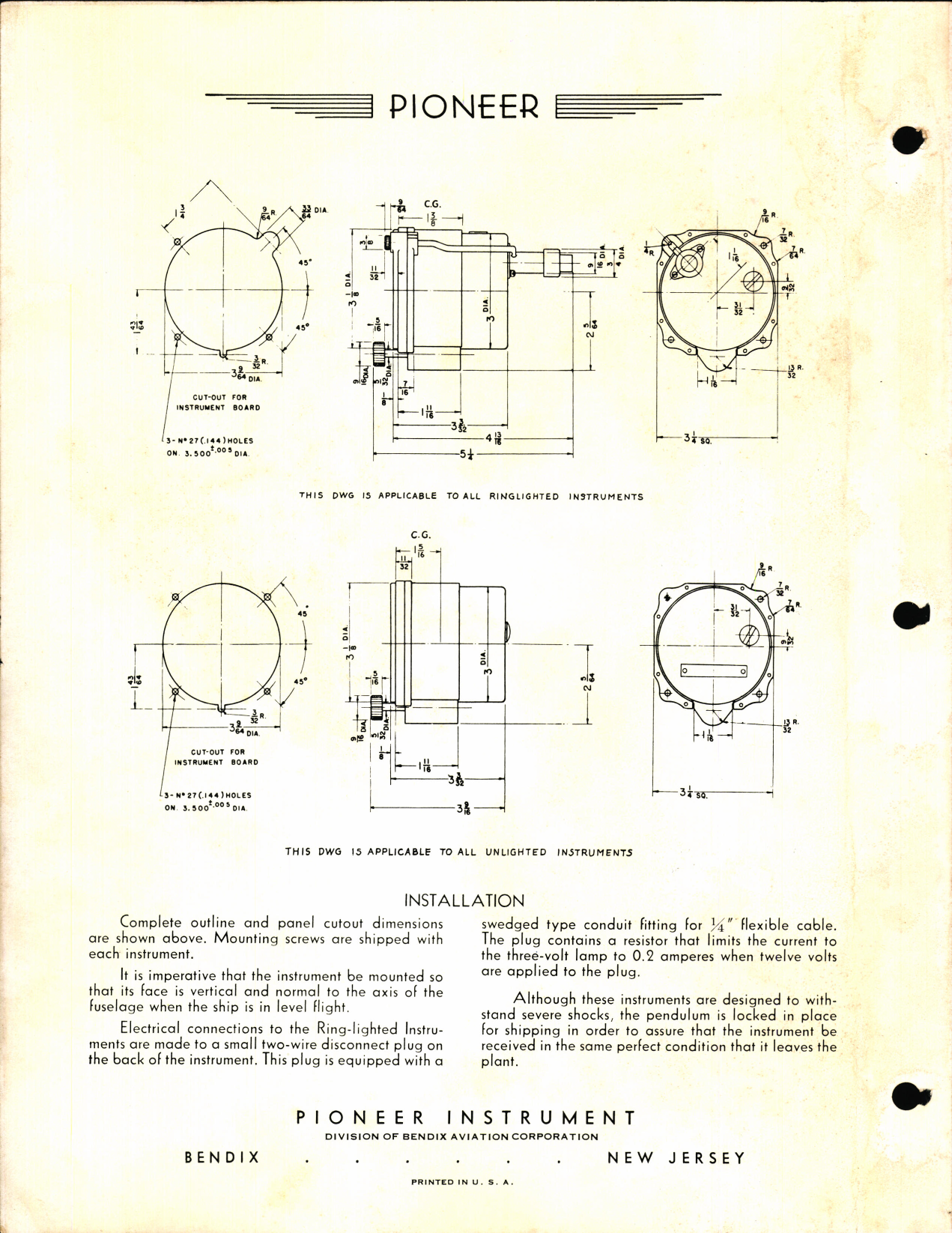 Sample page 5 from AirCorps Library document: Pioneer Aircraft Instruments