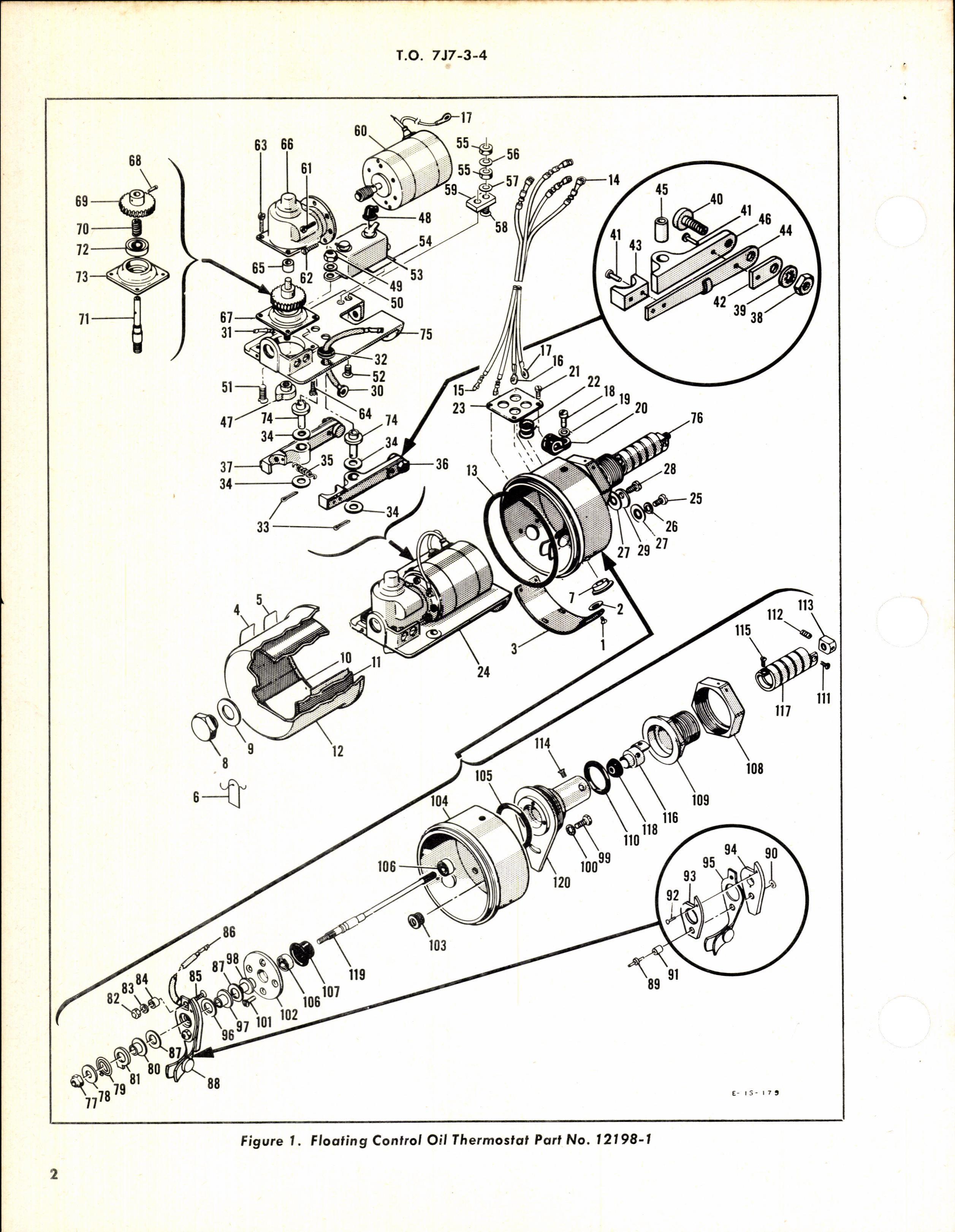 Sample page 2 from AirCorps Library document: Illustrated Parts Breakdown for Floating Control Oil Thermostat