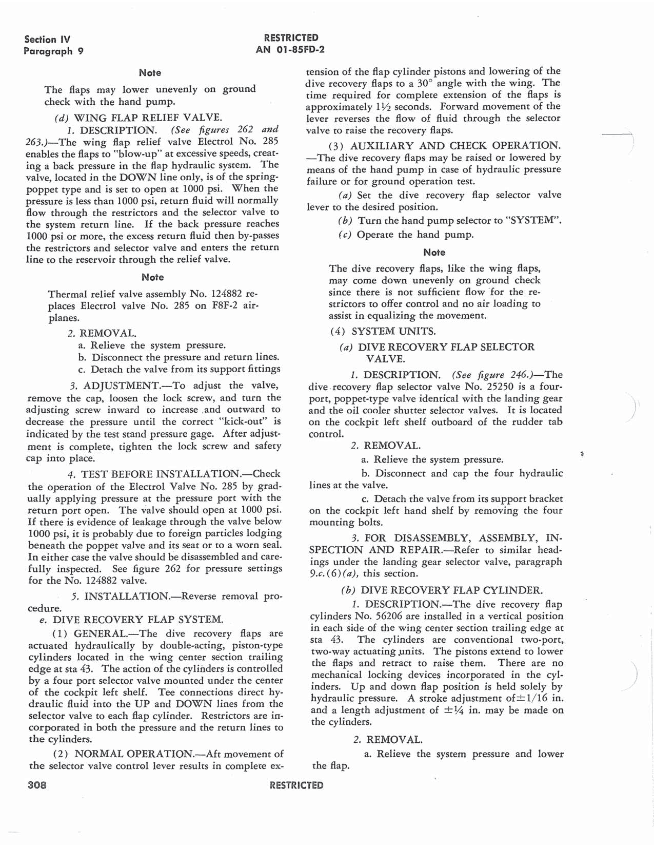 Sample page 287 from AirCorps Library document: Erection & Maintenance - F8F