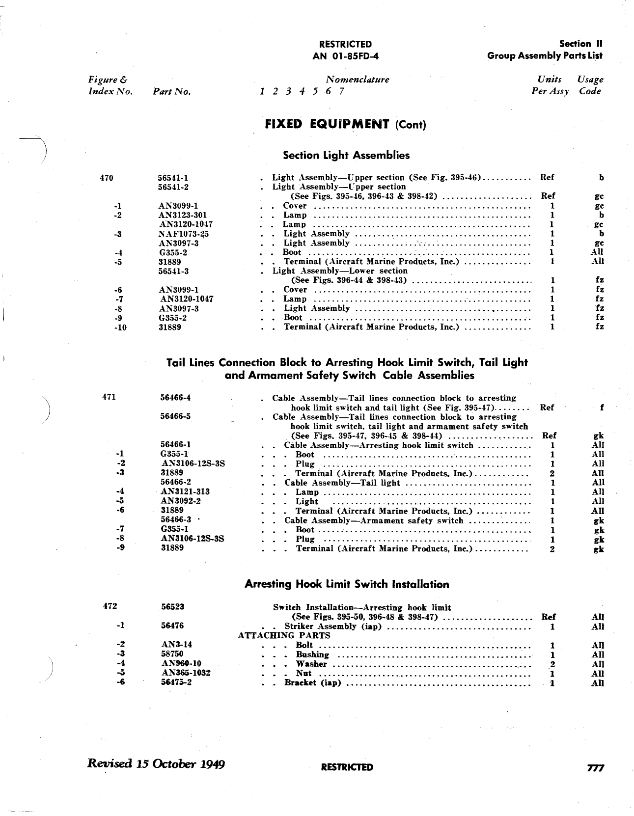 Sample page 789 from AirCorps Library document: Parts Catalog - F8F