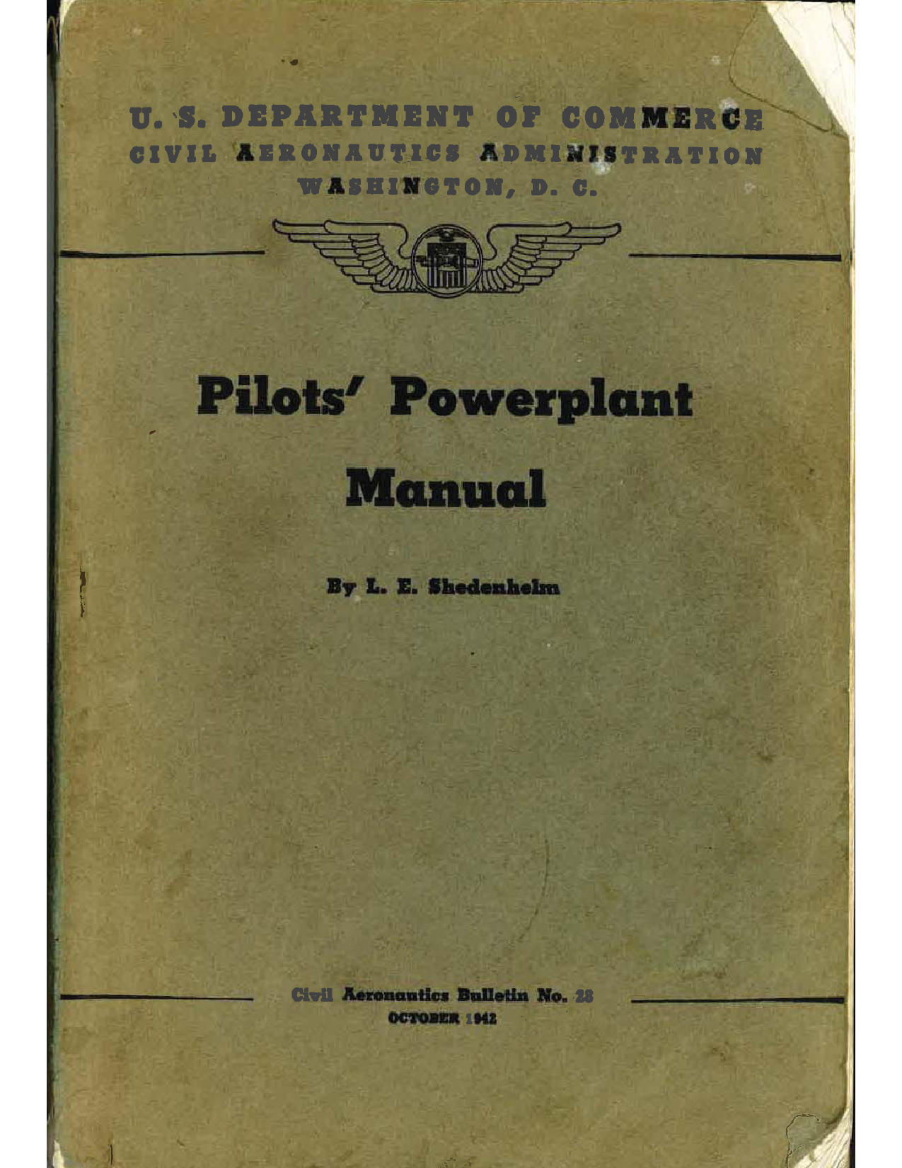 Sample page 1 from AirCorps Library document: Pilot's Powerplant Manual - Civil Aeronautics