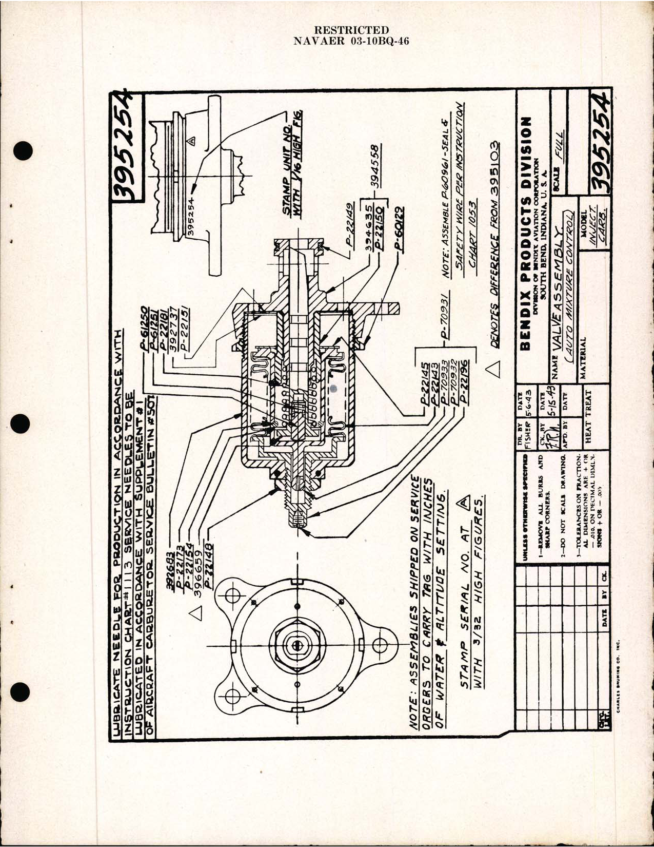 Sample page  16 from AirCorps Library document: PR-48A1 Injection Carburetors Instructions - 03-10BQ-46