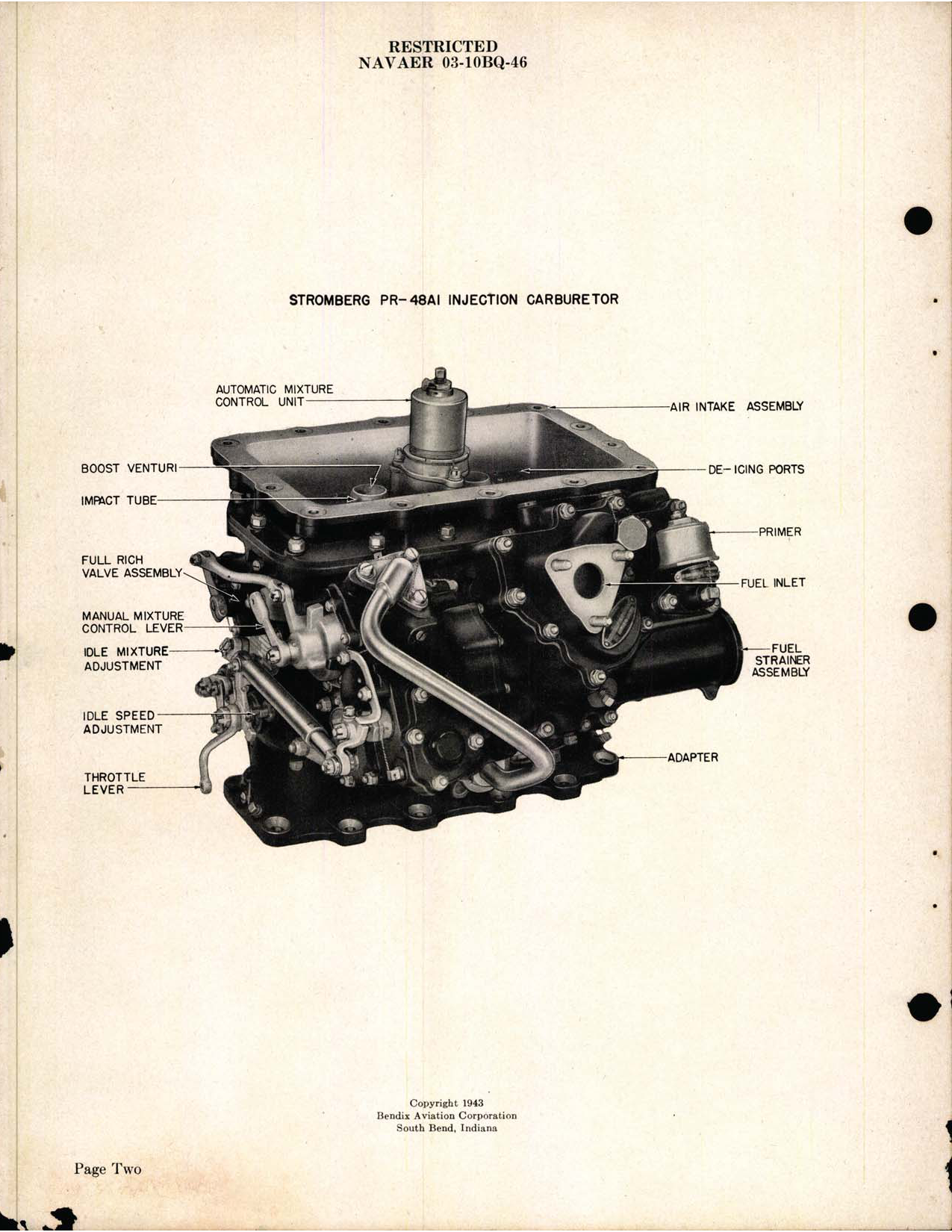 Sample page  4 from AirCorps Library document: PR-48A1 Injection Carburetors Instructions - 03-10BQ-46