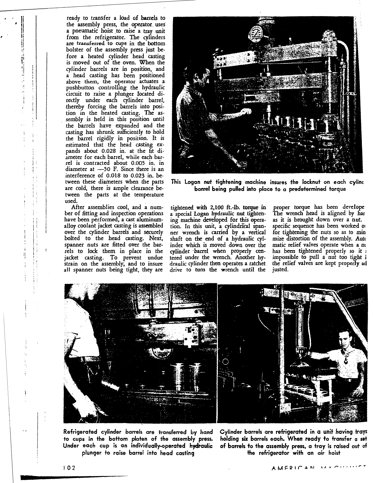 Sample page 2 from AirCorps Library document: Shrink-Fit Assembly of Cylinders is Done on a Special Press