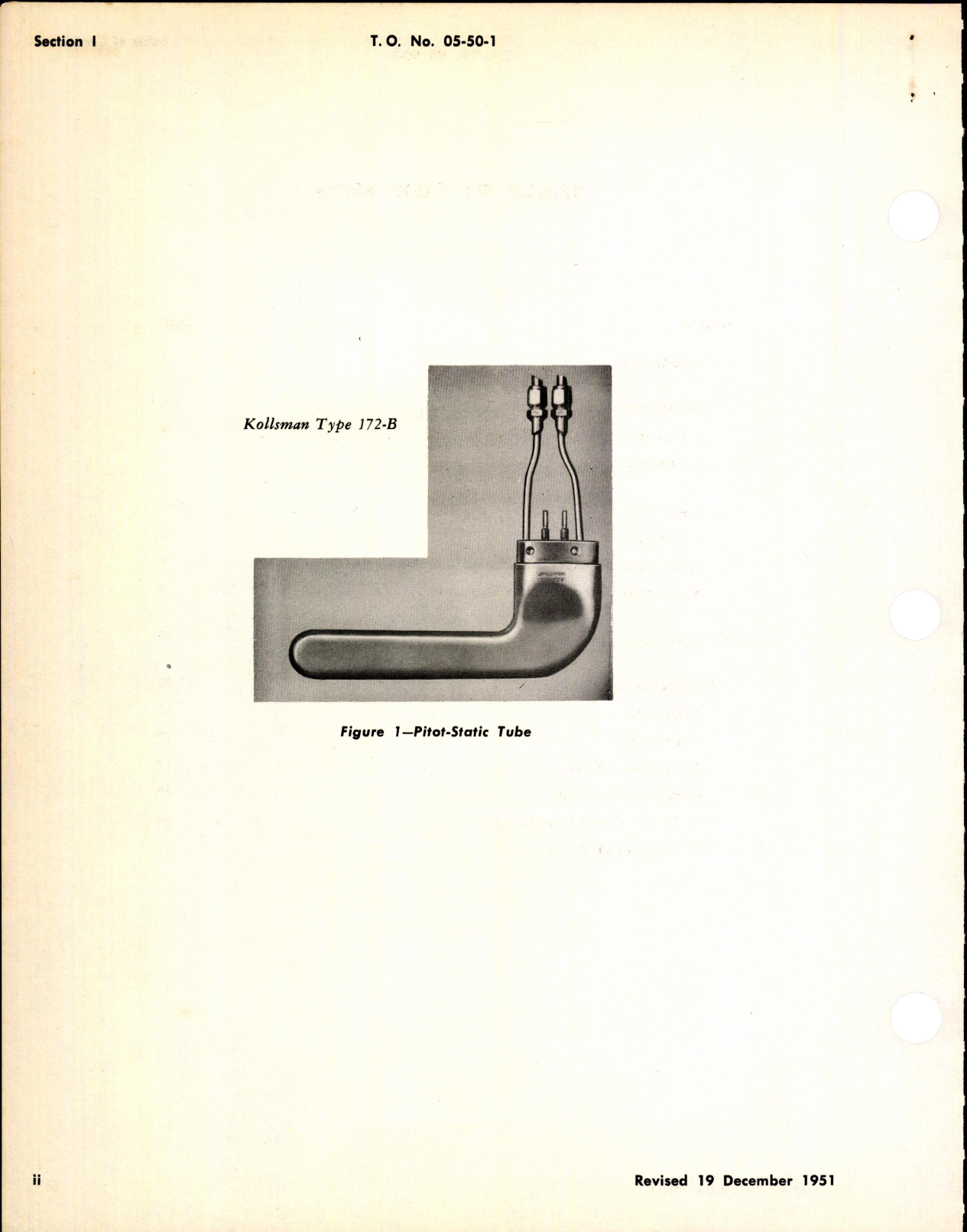 Sample page 4 from AirCorps Library document: T.O. No. 5F11-2-1, 05-50-1, Operation and Service Instructions, Pitot, Static, Pitot-Static Tubes, 19-Dec-1951