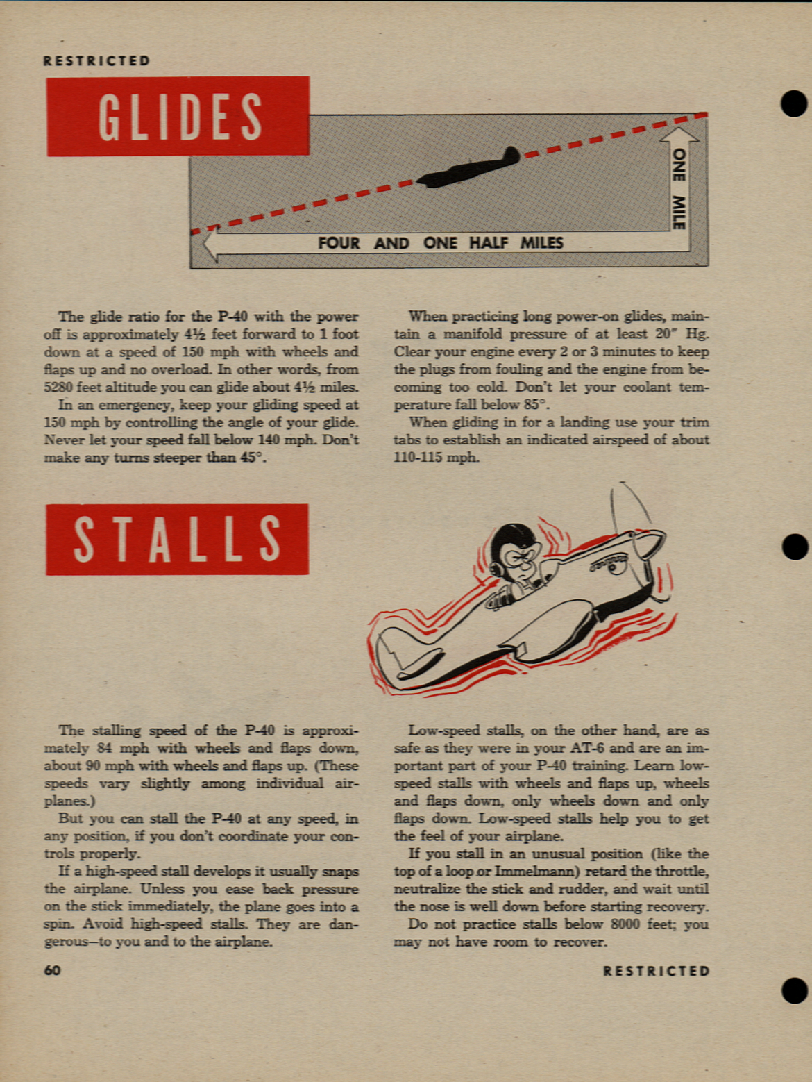 Sample page 60 from AirCorps Library document: Pilot Training Manual - P-40