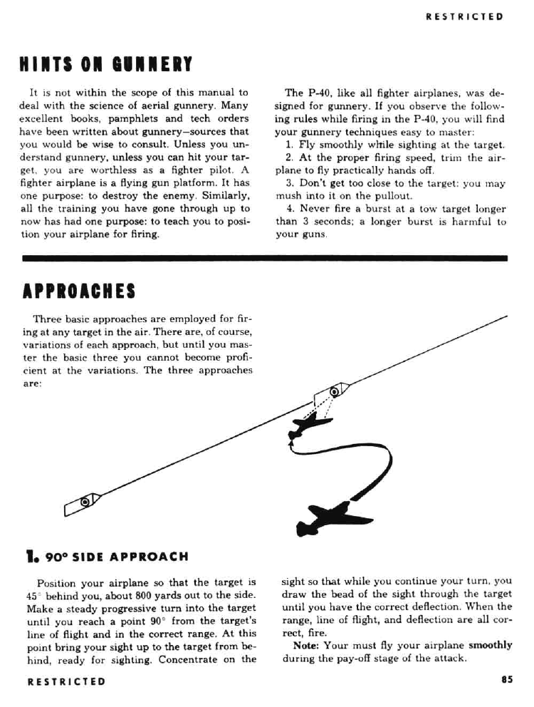 Sample page 85 from AirCorps Library document: Pilot Training Manual - P-40 - 1943