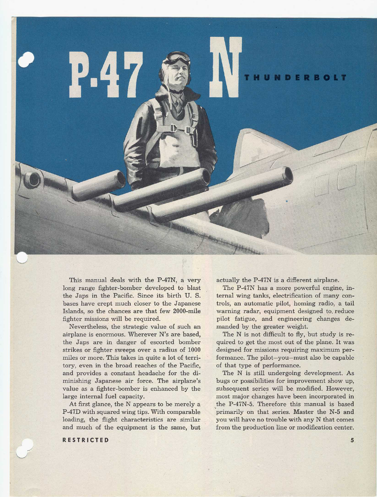 Sample page 6 from AirCorps Library document: Pilot Training Manual - P-47N