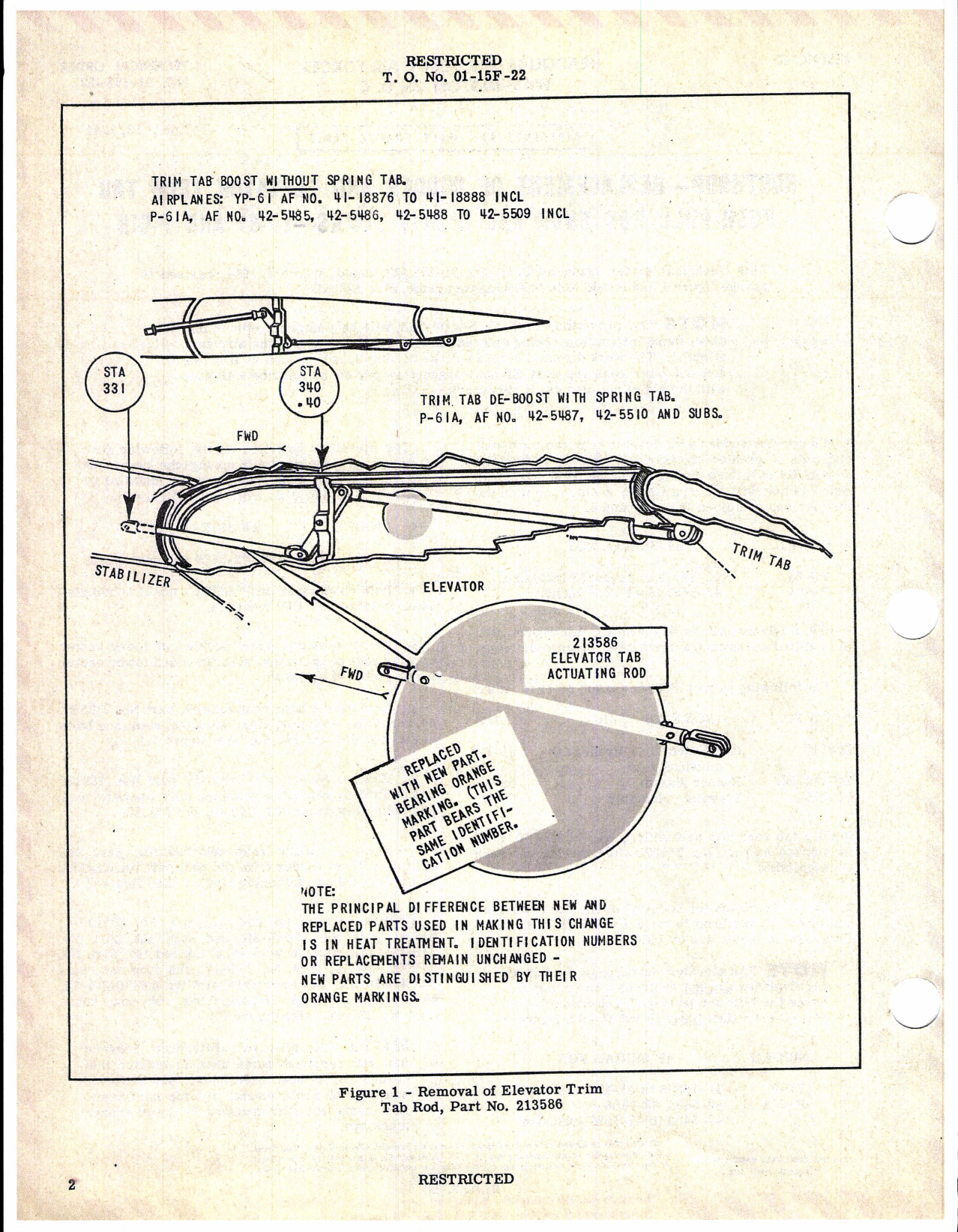 Sample page 2 from AirCorps Library document: Rudder & Elevator Trim Tab Push-Pull Rod Ends and Clevis Forks
